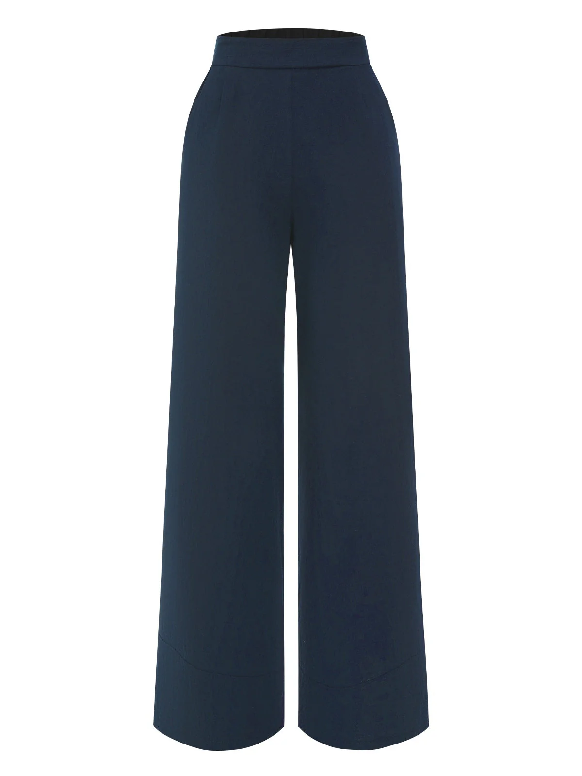 2PCS Dunkelblau 1960er Solide Ärmellos Blazer Suit - Image 6
