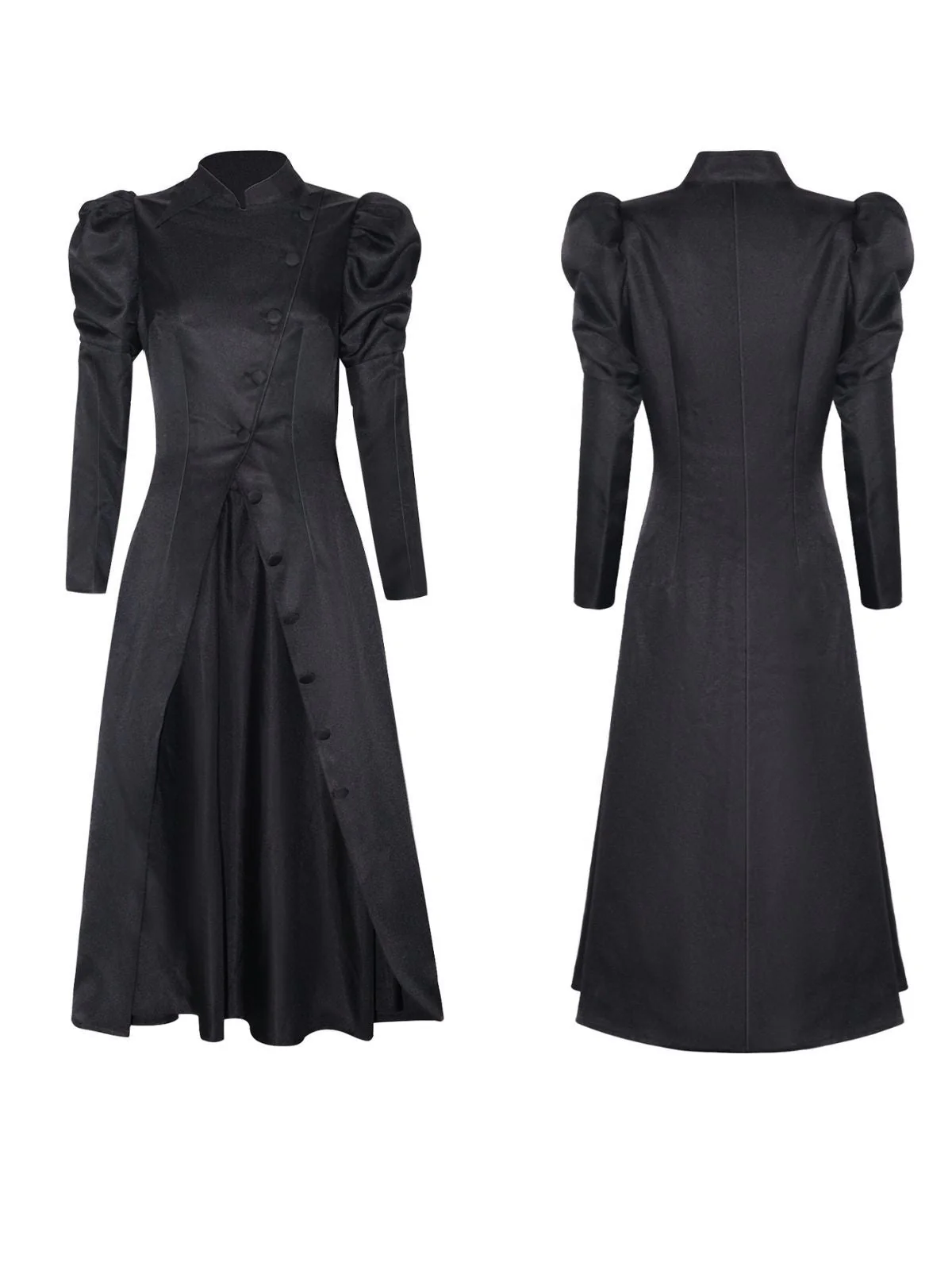 2PCS Schwarz 1940er Gothic Wicked-Inspiriert Elphaba Hexenkostüm mit Hut - Image 5