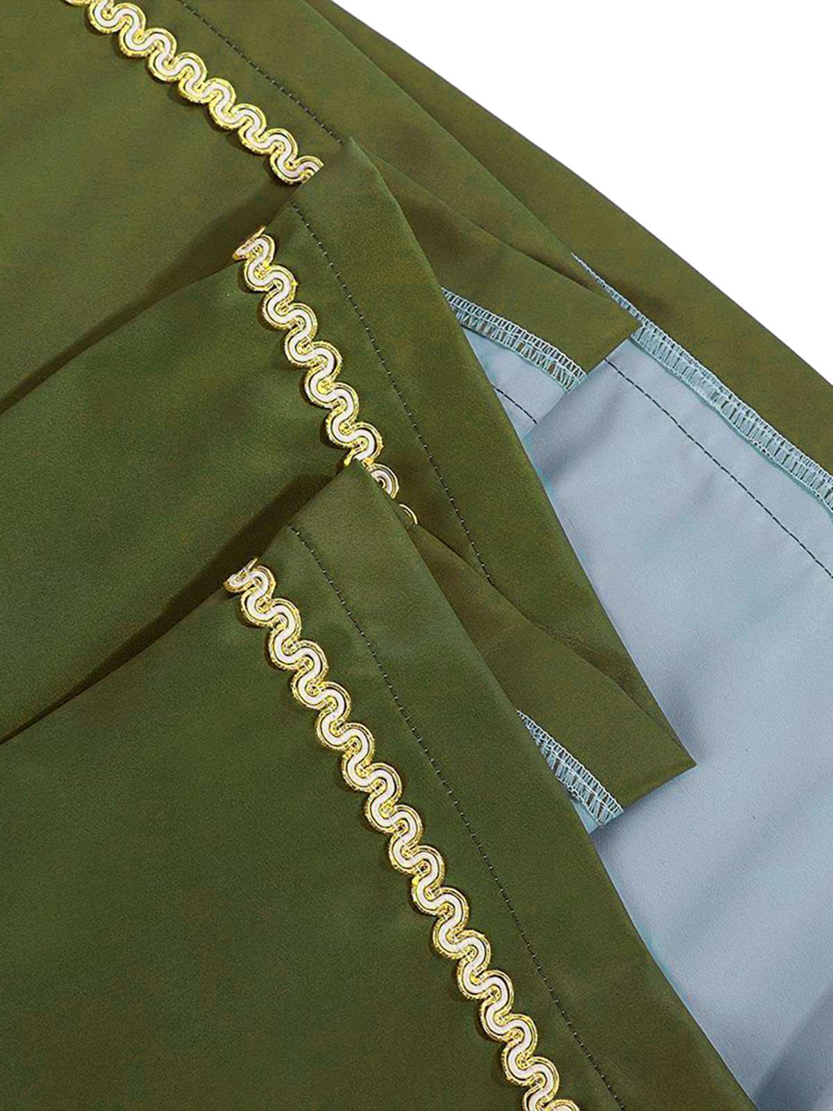 2PCS Grün 1950er Oktoberfest Dirndl Schleife Blumen Kleid & Stickerei Schürze - Image 4