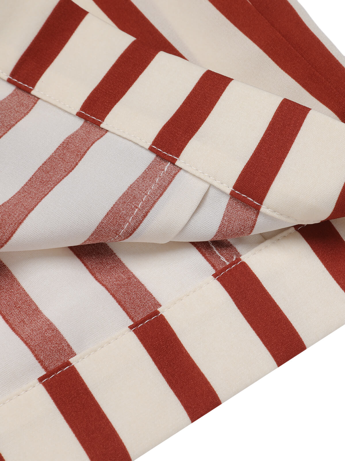 2PCS Orange Rot 1950er Gestreifte Bluse & Faltenrock - Image 10