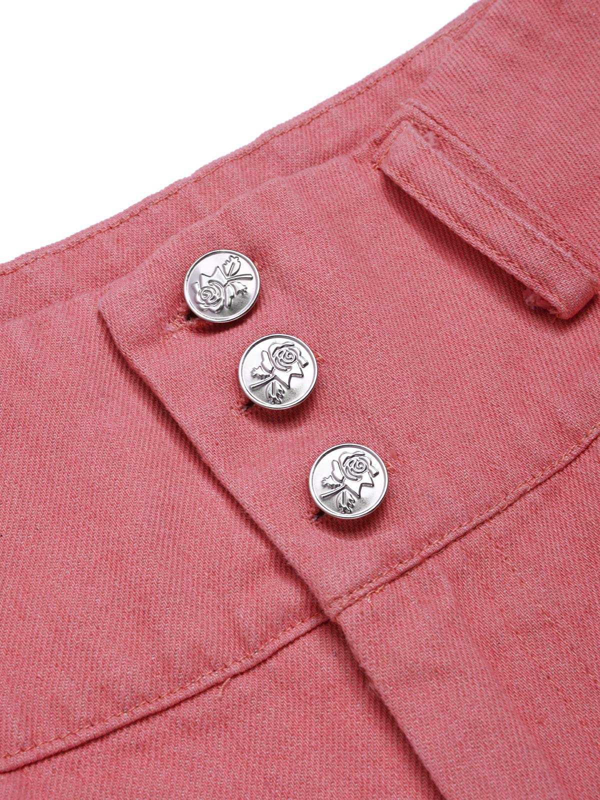 2PCS Rosa 1950er Tulip Bluse & Rose Tasten Hosen - Image 17