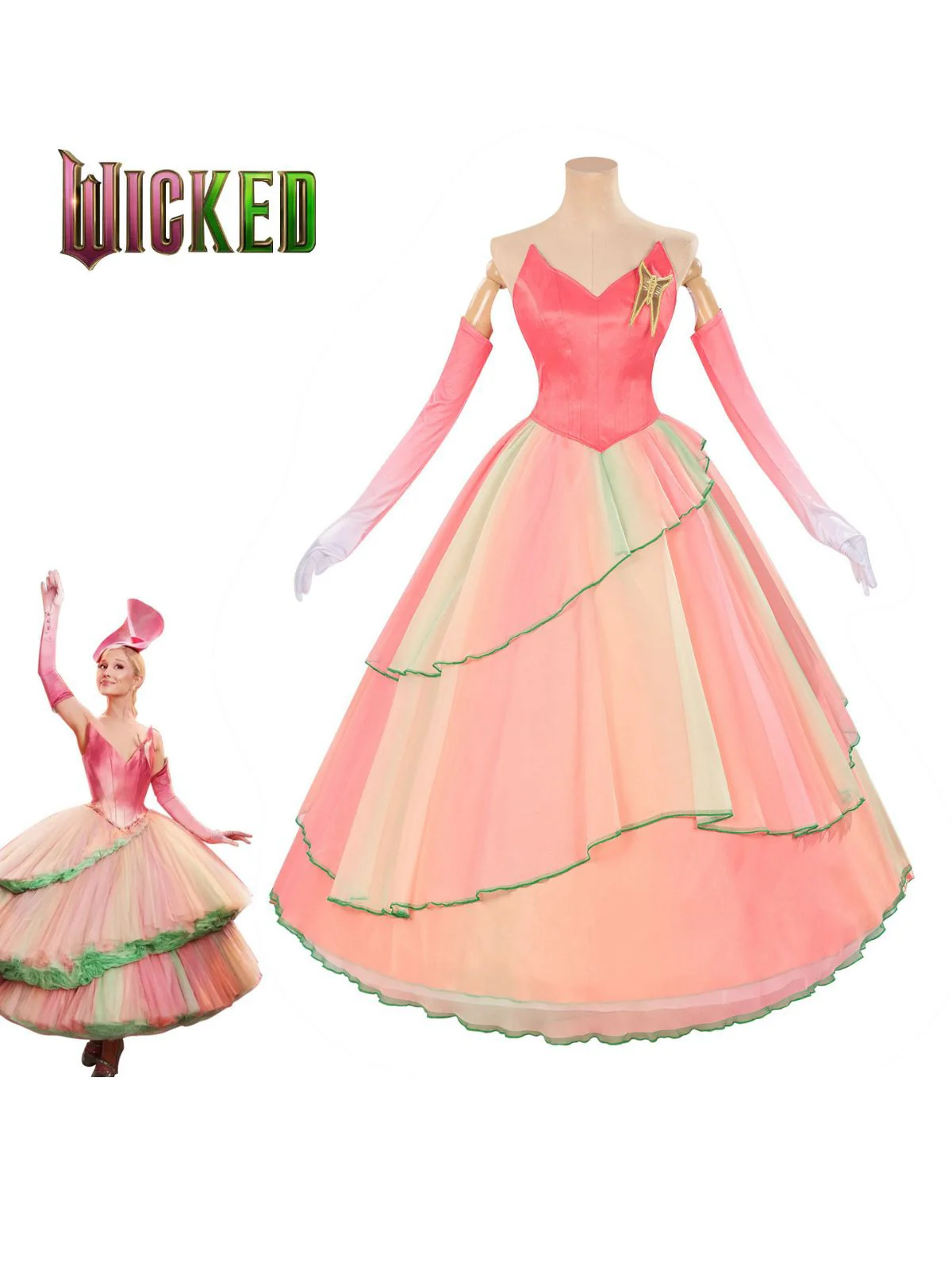 2PCS Rosa 1970er Böse Hexe Glinda Top & Rock Set - Image 8