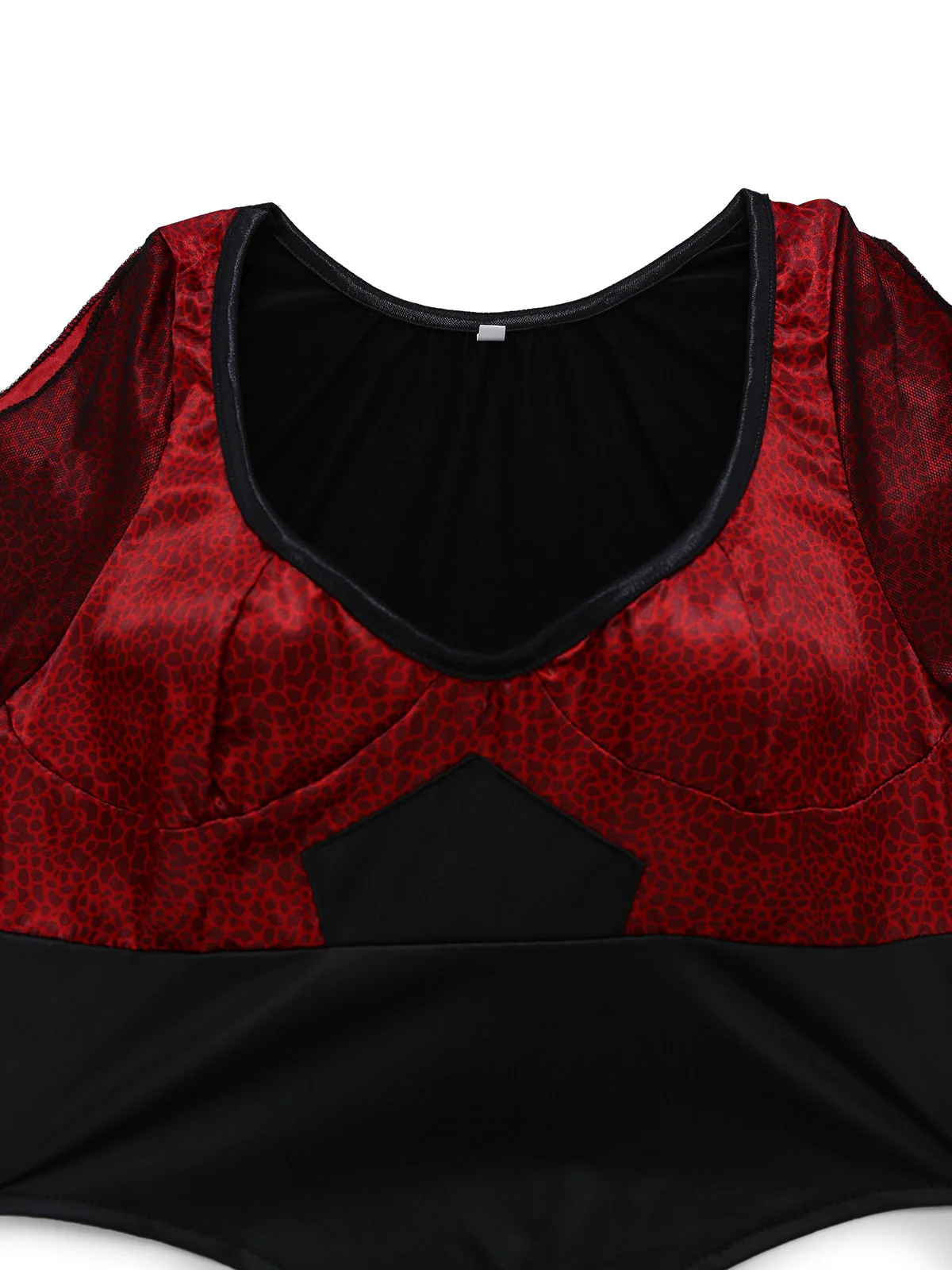 2PCS Rot 1930er Wicked Gepard Netz Top & Meerjungfrauen Rock - Image 4