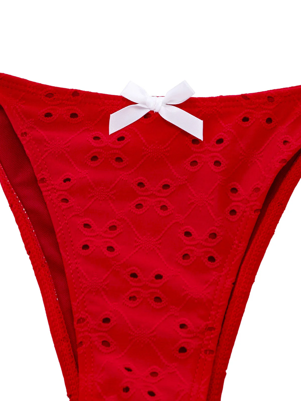 2PCS Rot 1960er Cutout Rüschen Tankini Set & Cover-Up - Image 12