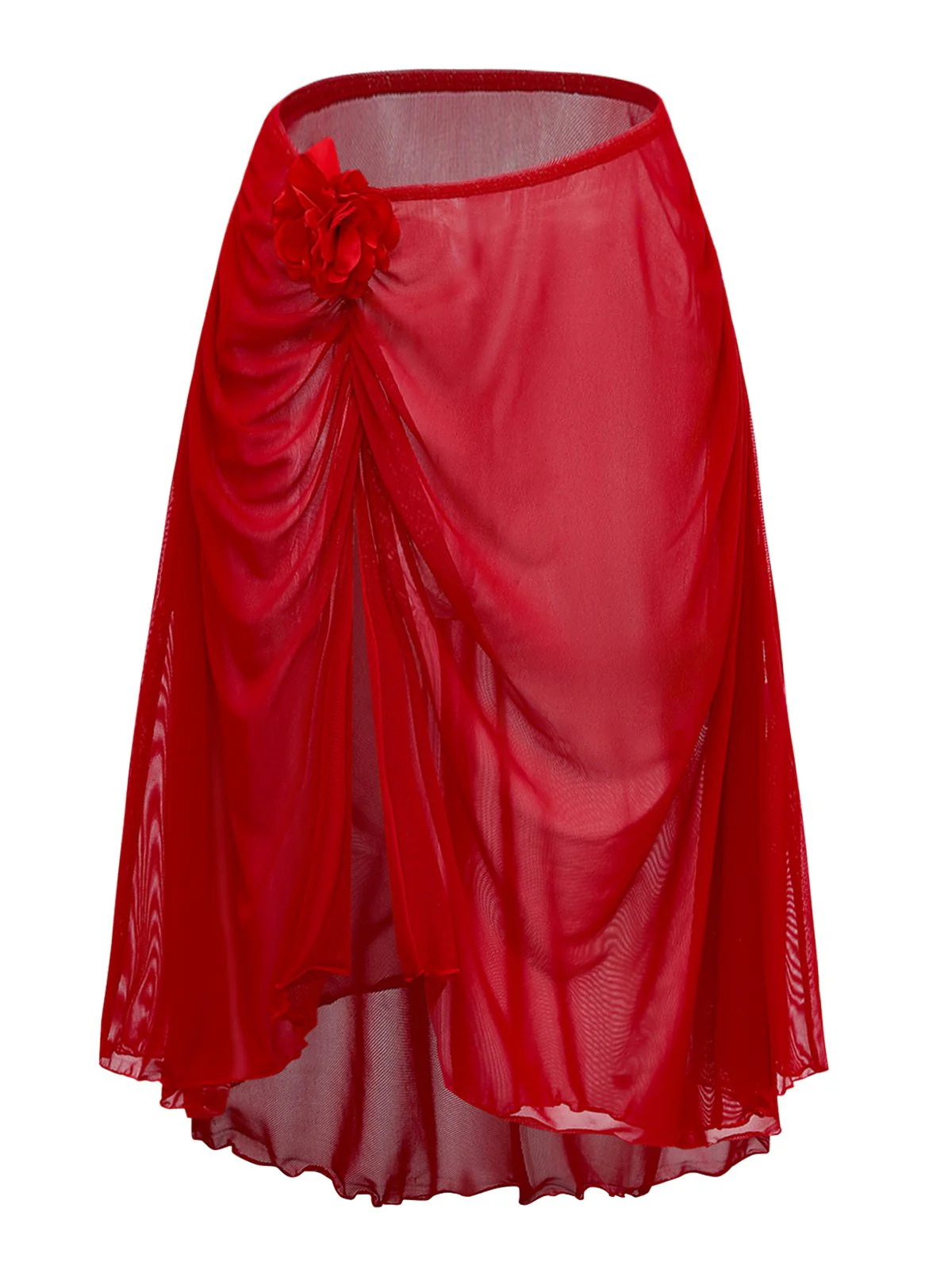 2PCS Rot 1960er Cutout Rüschen Tankini Set & Cover-Up - Image 14