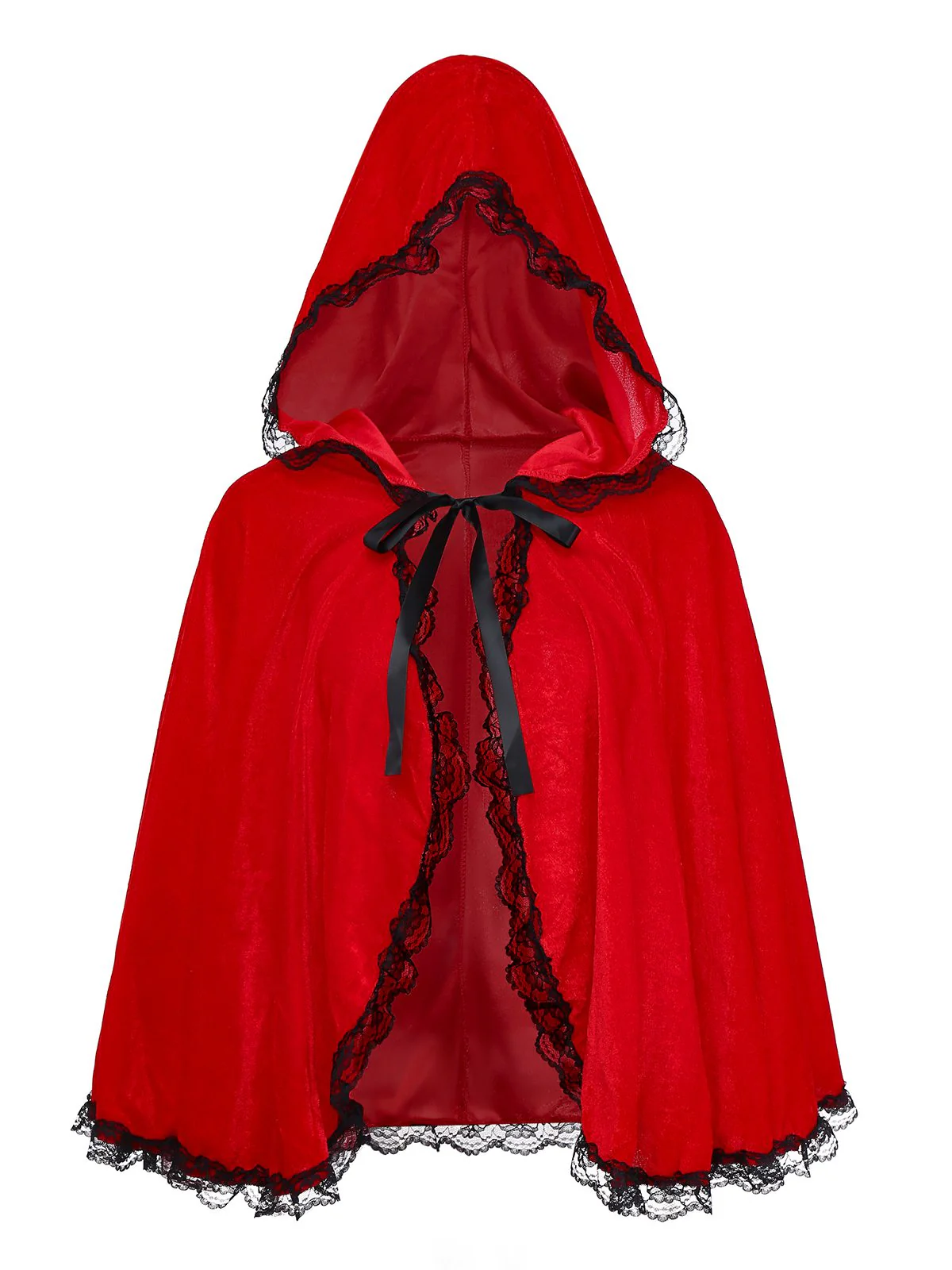 2PCS Rot 1980er Samt Spitze Pailletten Trägerlos Kleid & Cape - Image 7