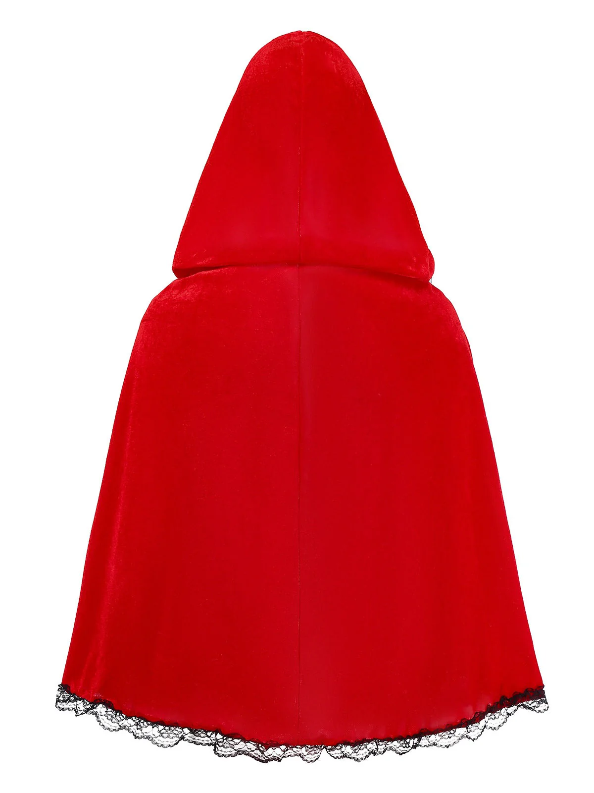 2PCS Rot 1980er Samt Spitze Pailletten Trägerlos Kleid & Cape - Image 8
