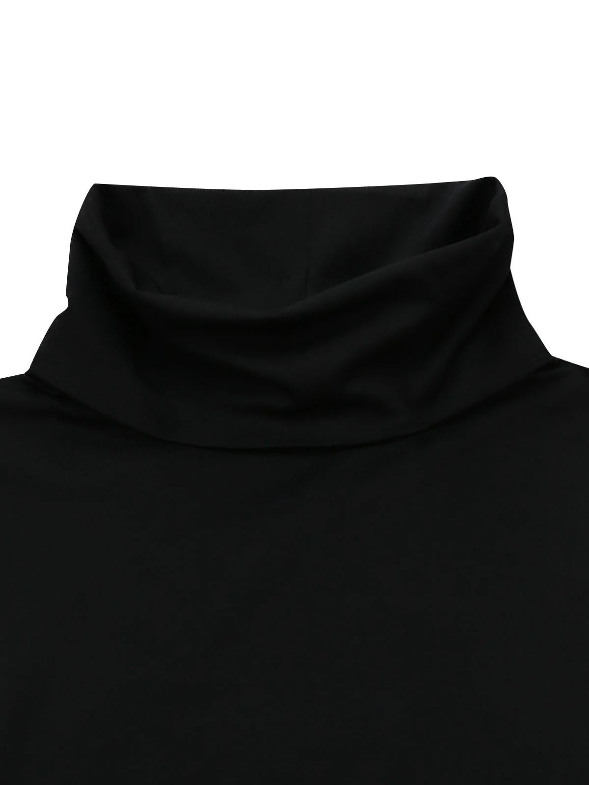 2PCS Schwarz 1930er Rollkragen Top & Blumen Rock - Image 4