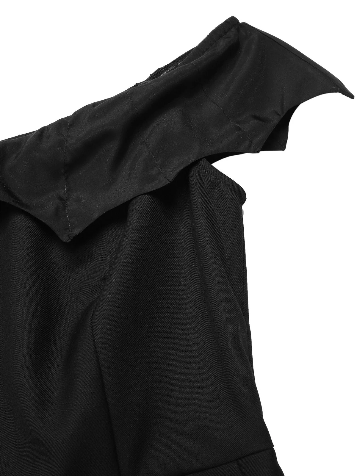 2PCS Schwarz 1950er Gothic SchlÀger Romper & Cover-Up - Image 10