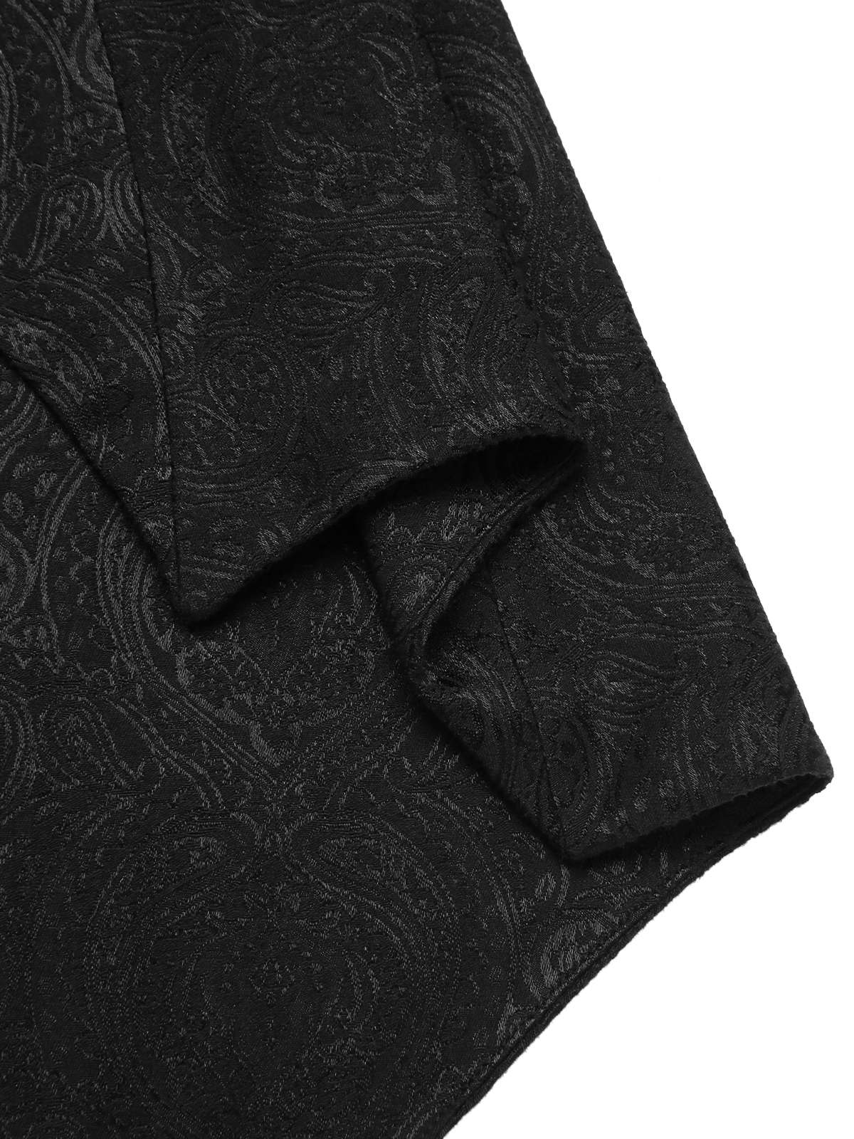 2PCS Schwarz 1950er Gothic SchlÀger Romper & Cover-Up - Image 16