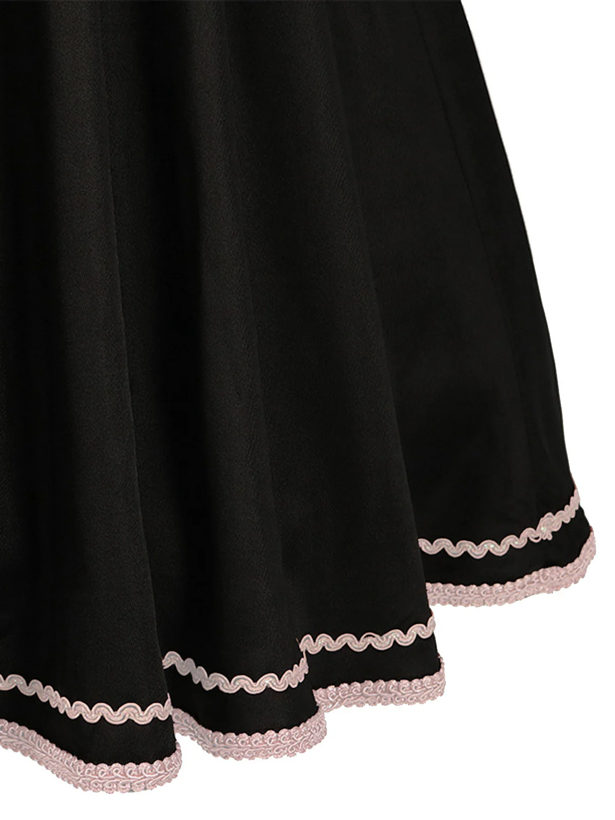 2PCS Schwarz 1950er Oktoberfest Dirndl Kleid & Bestickter Schürze - Image 7