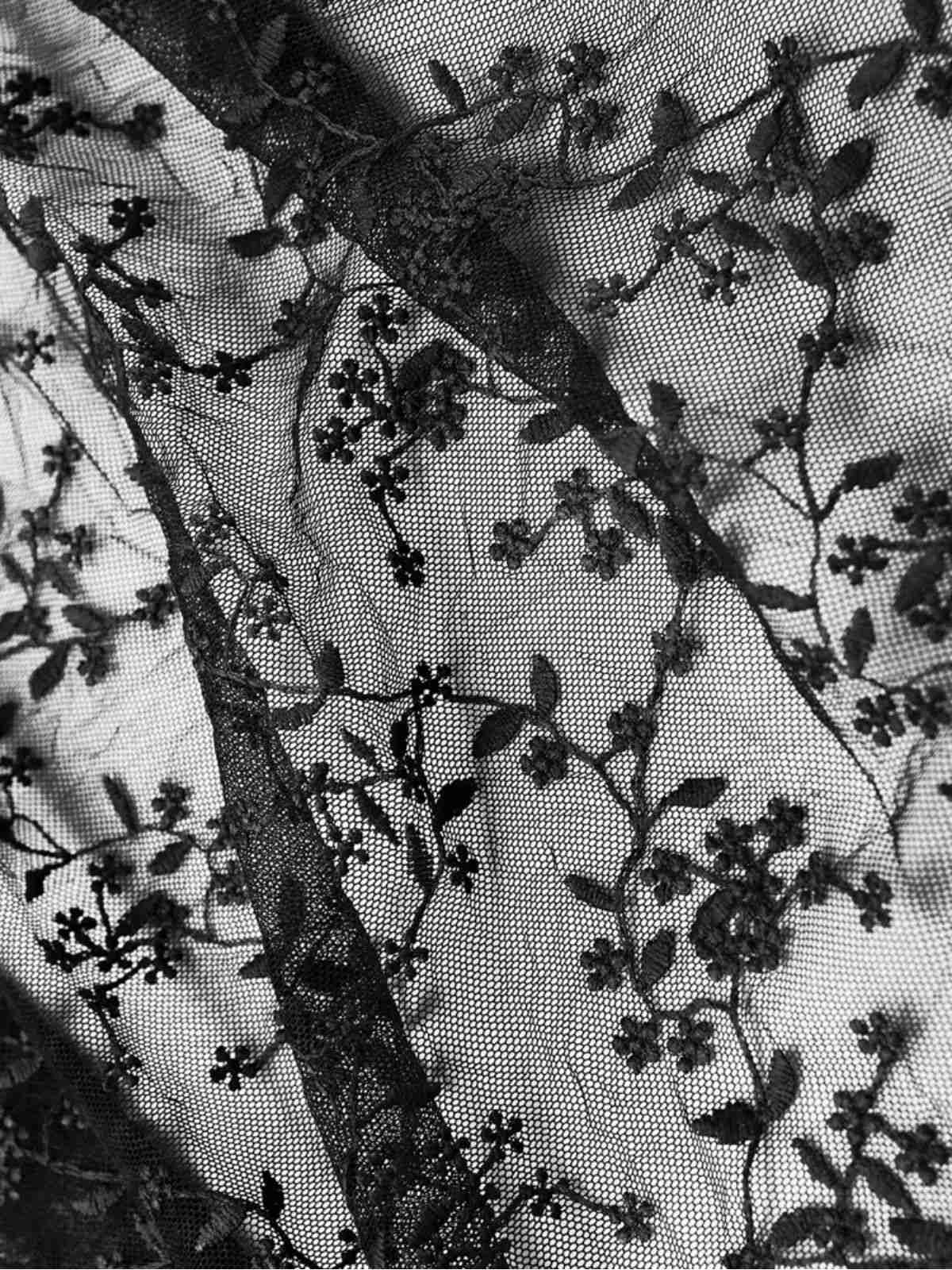 2PCS Dunkelblau 1950er Oktoberfest Dirndl Blumen Schnürung Kleid & Schürze - Image 4