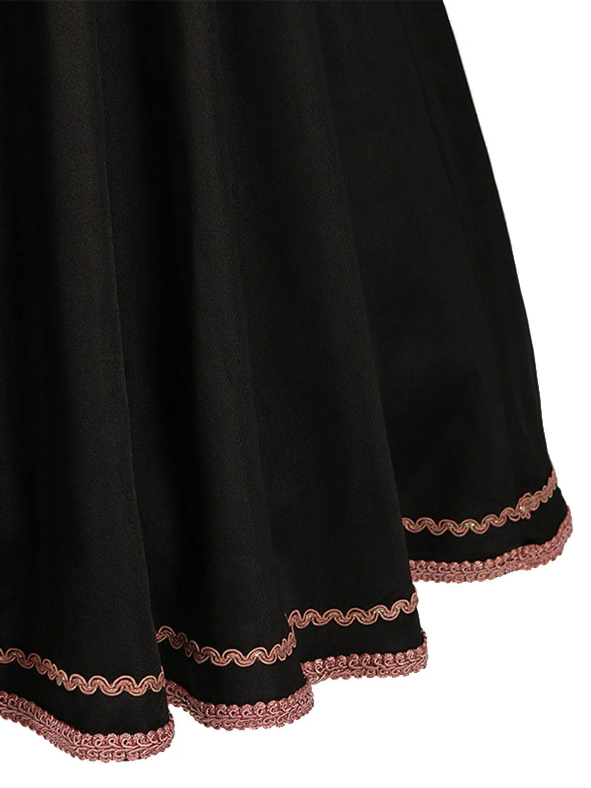 2PCS Schwarz 1950er Oktoberfest Dirndl Kleid Mit Bestickter Schürze - Image 7