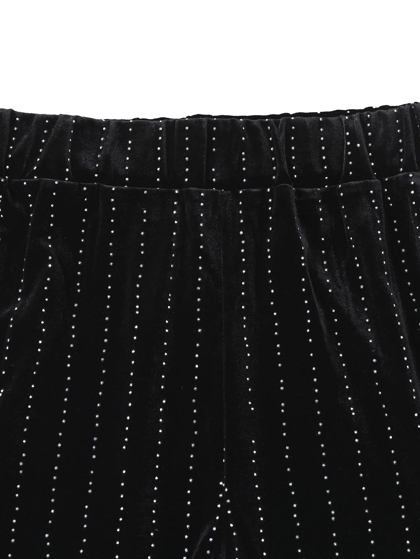 2PCS Schwarz 1960er Samt Pailletten Blazer & Hose Set - Image 5
