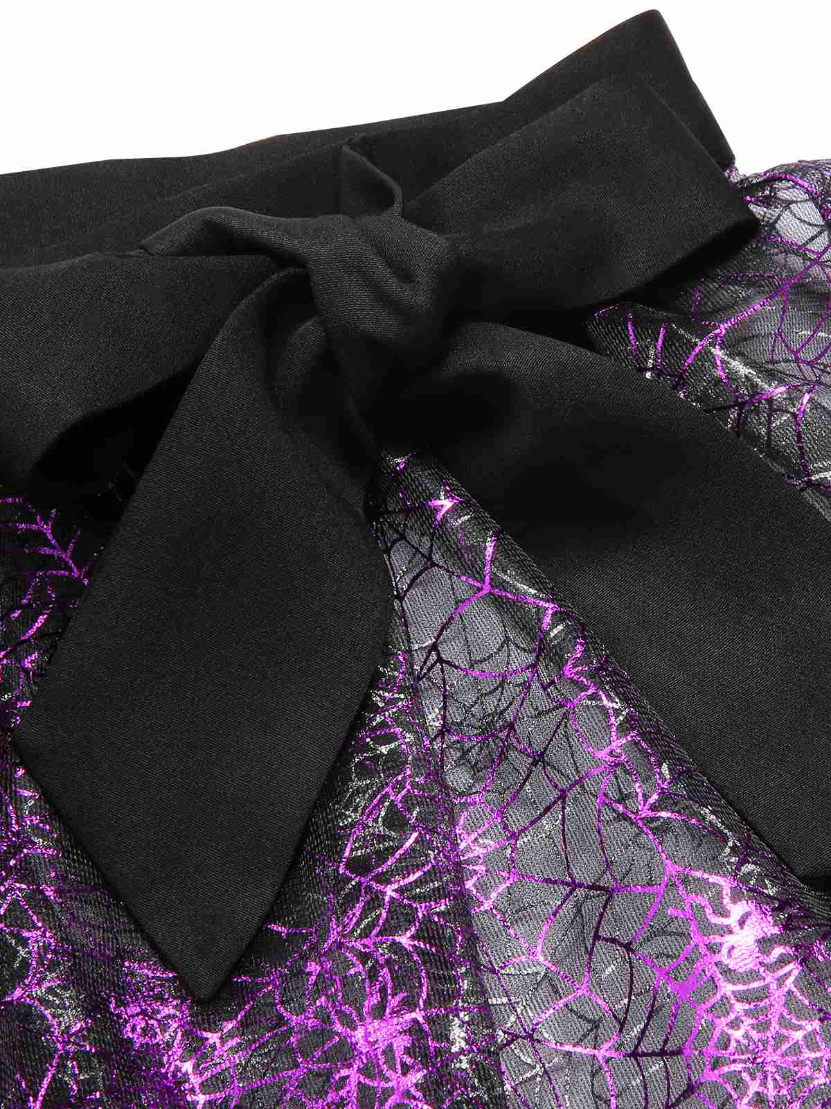 2PCS Schwarz & Lila 1950er Spinnennetz Masche Romper & Rock Vertuschung - Image 7