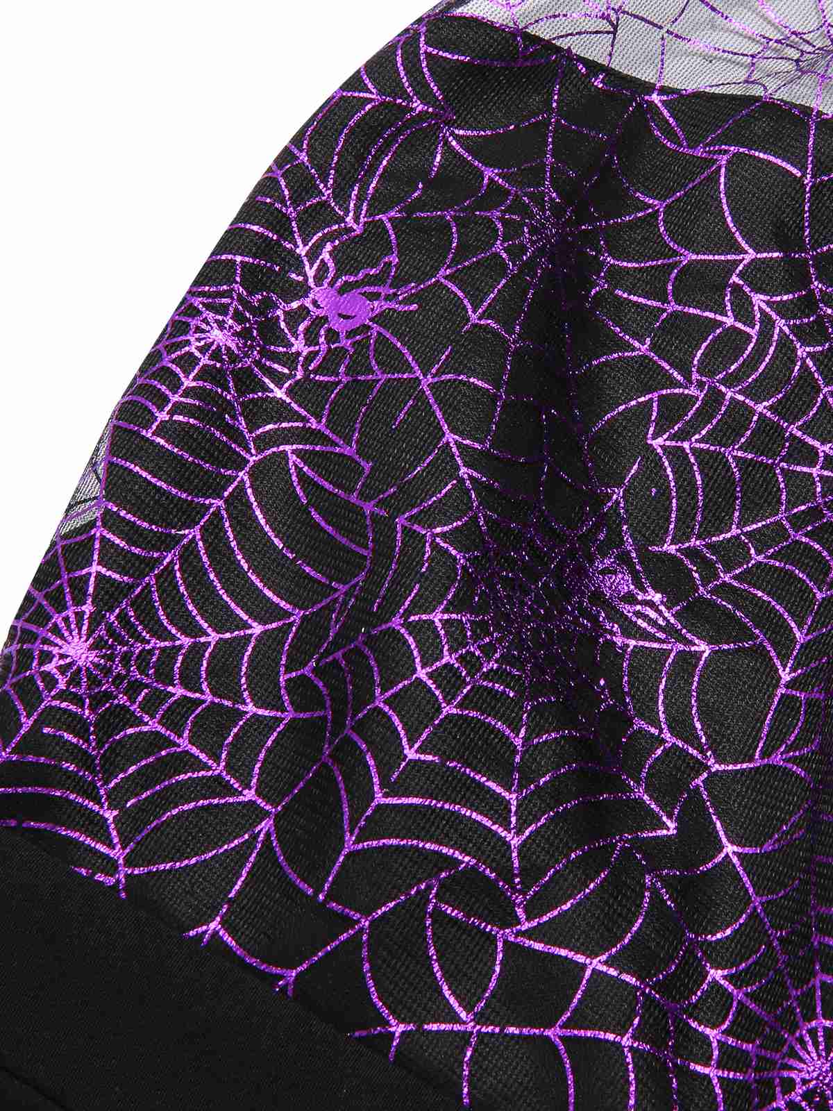 2PCS Schwarz & Lila 1950er Spinnennetz Masche Romper & Rock Vertuschung - Image 8