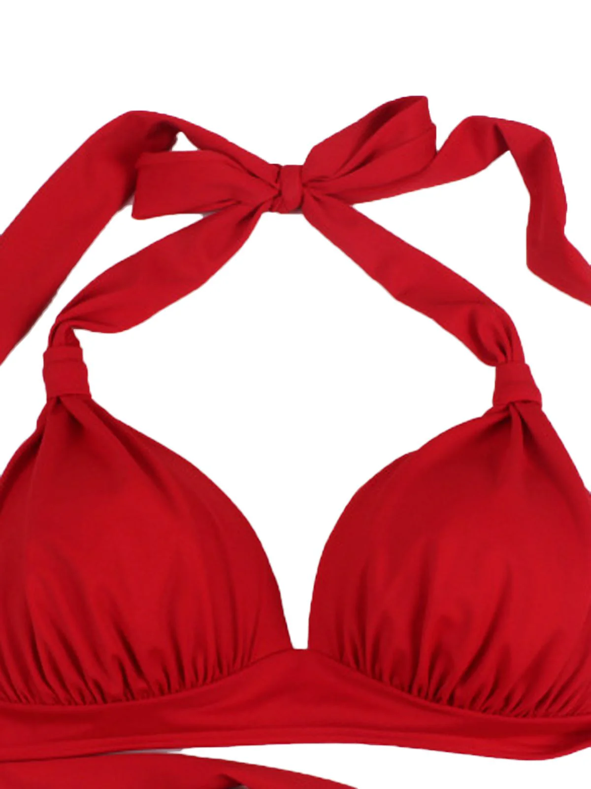 1950er Polka Punkt Plissiert Halter Bikini Set - Image 5