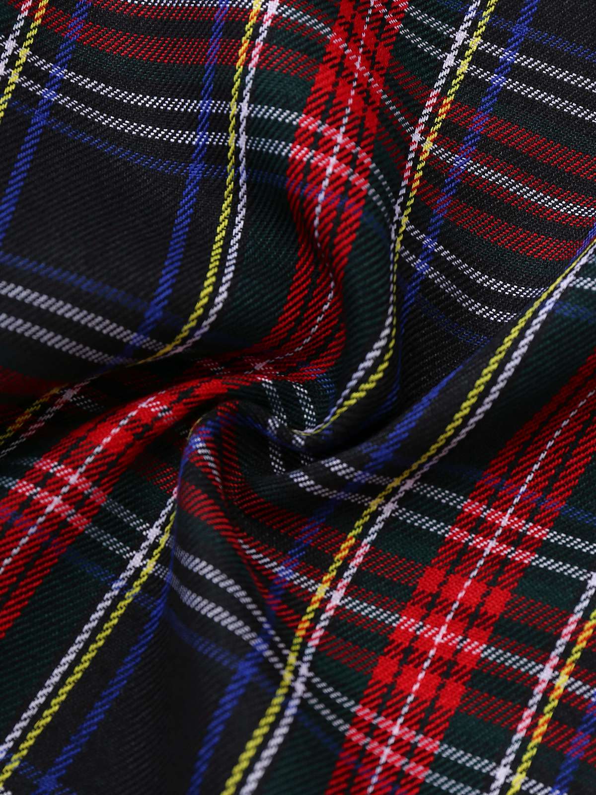 2PCS Weiß & Schwarz 1940er Bluse & Tartan Latzhose - Image 19