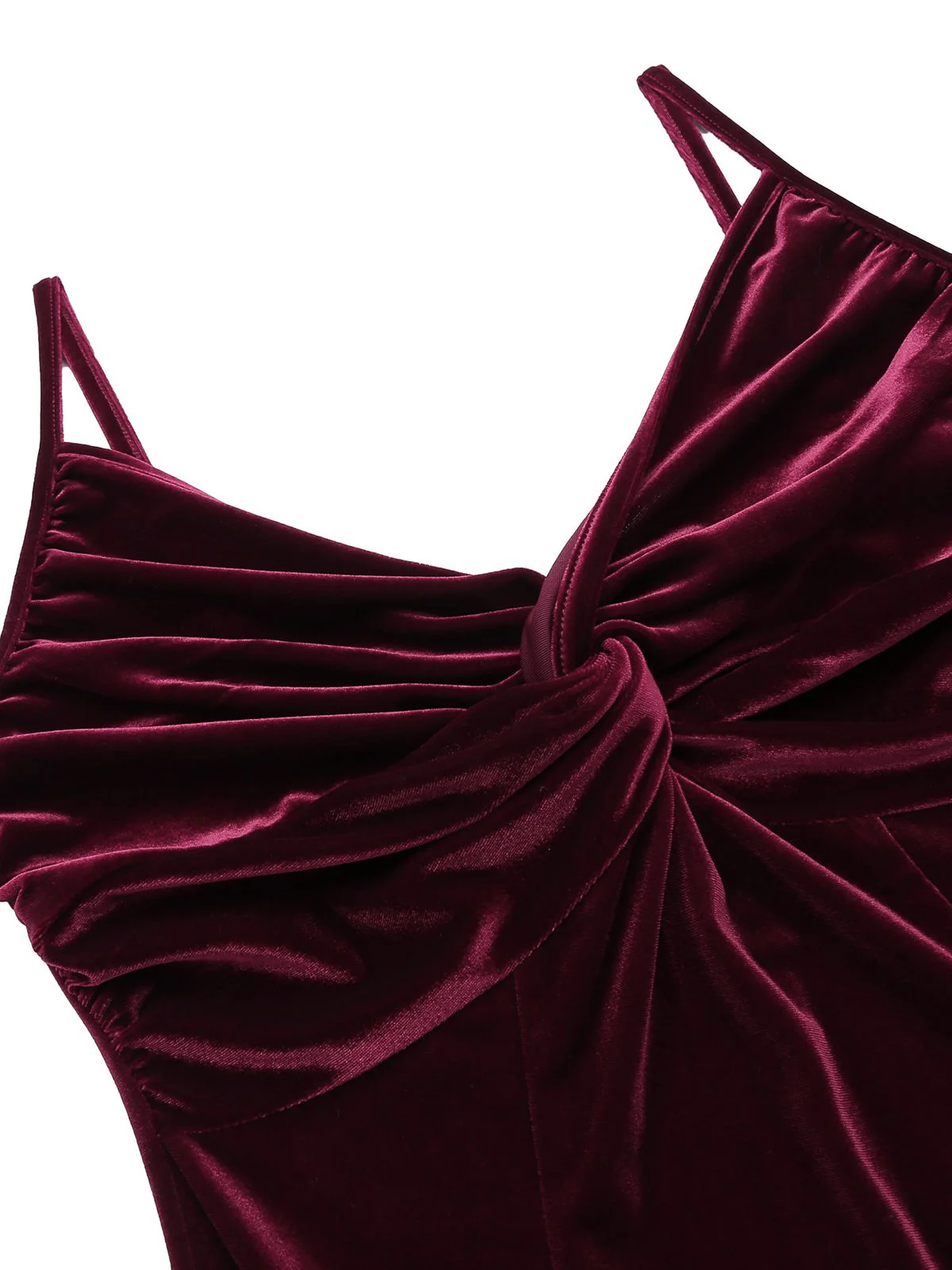 2PCS Weinrot 1960er Samt Lange Ärmel Bleistift Kleid - Image 10