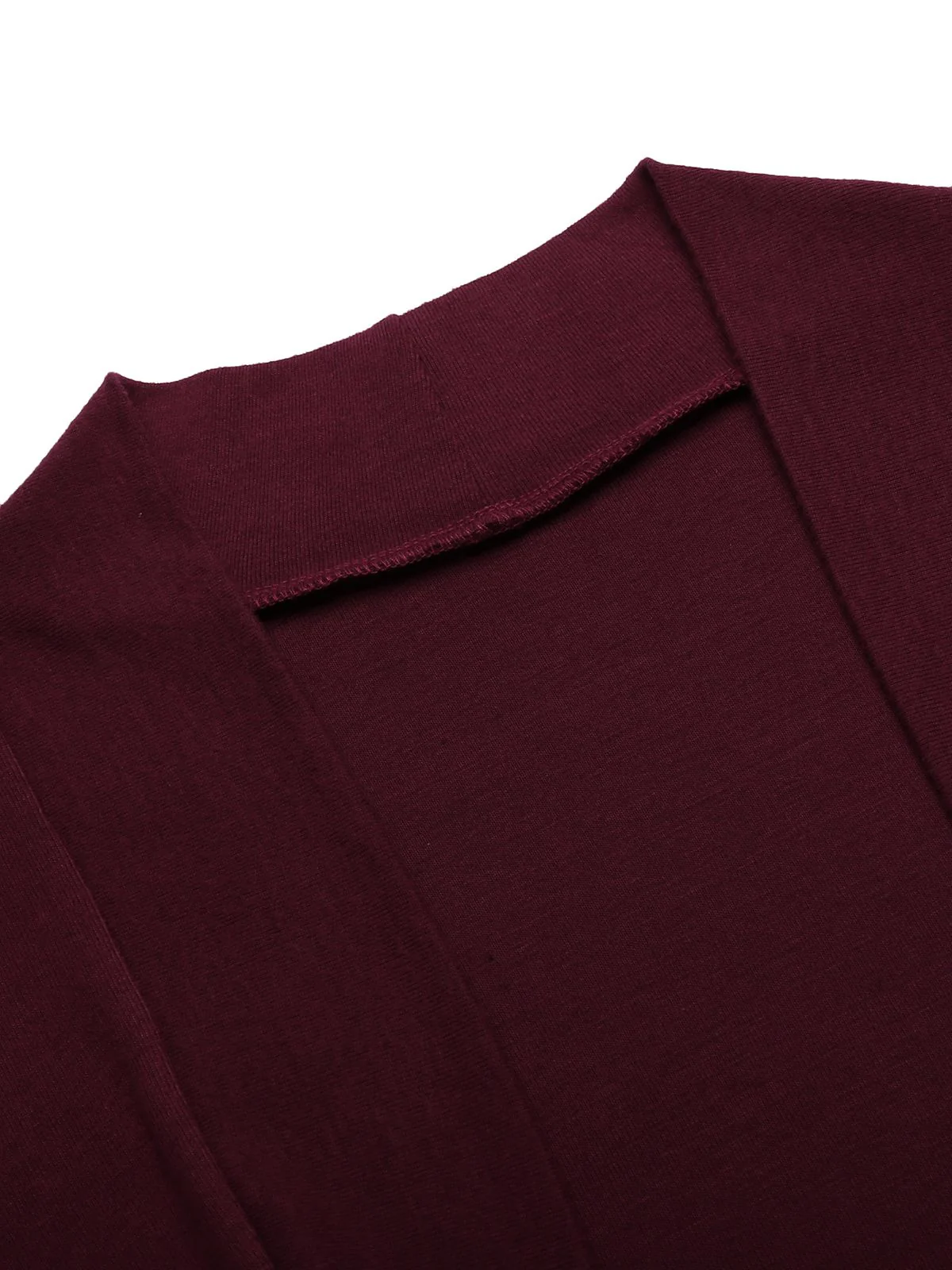 2PCS Weinrot 1960er Samt Lange Ärmel Bleistift Kleid - Image 9