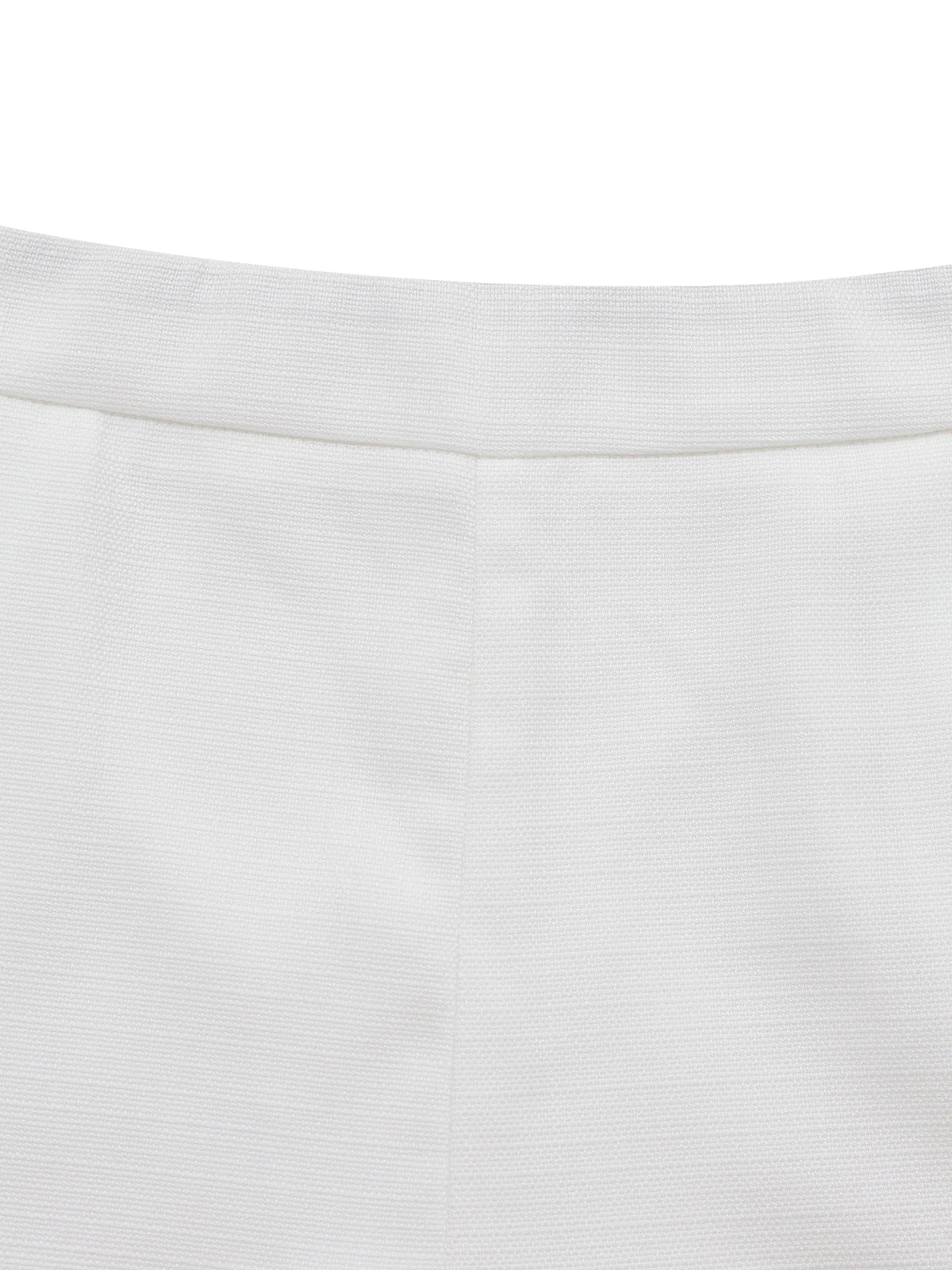 2PCS Weiß 1960er Revers Kragen Taste Ärmellos Top & Shorts - Image 5