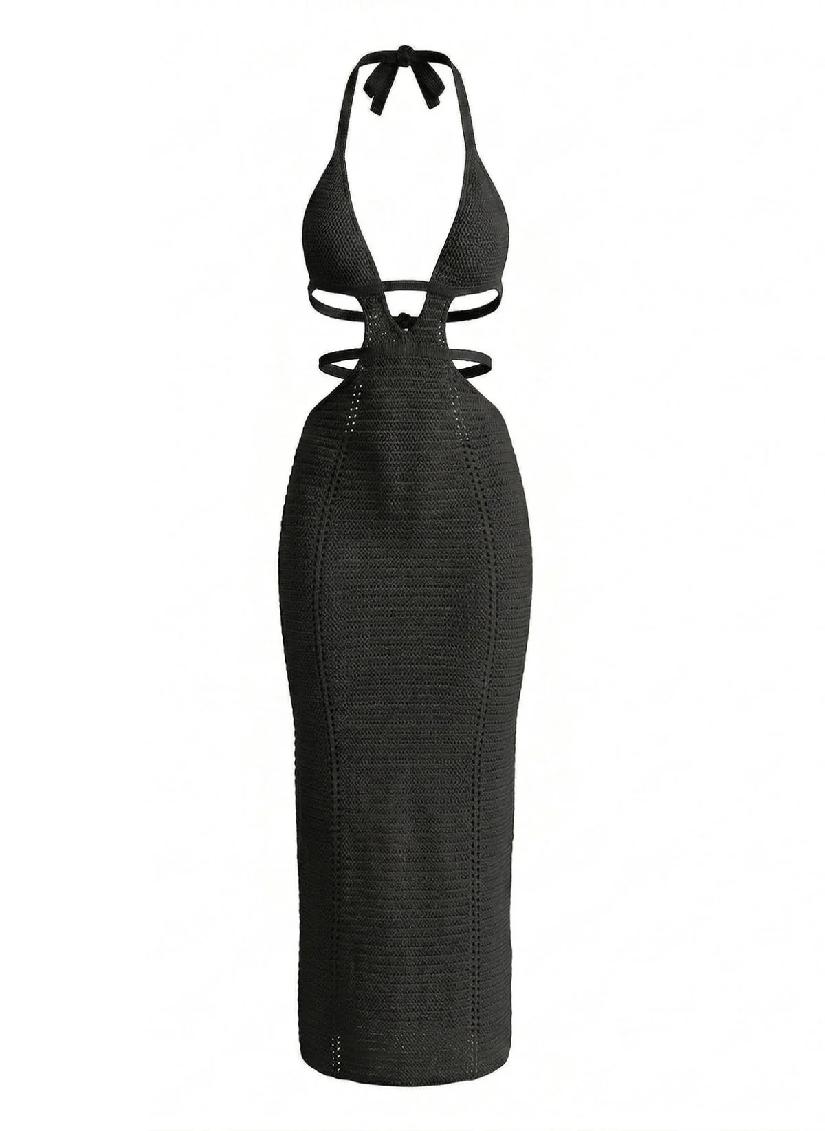 30er Cover-Up-Kleid mit Neckholder, Ausschnitt und Häkelarbeit - Image 5