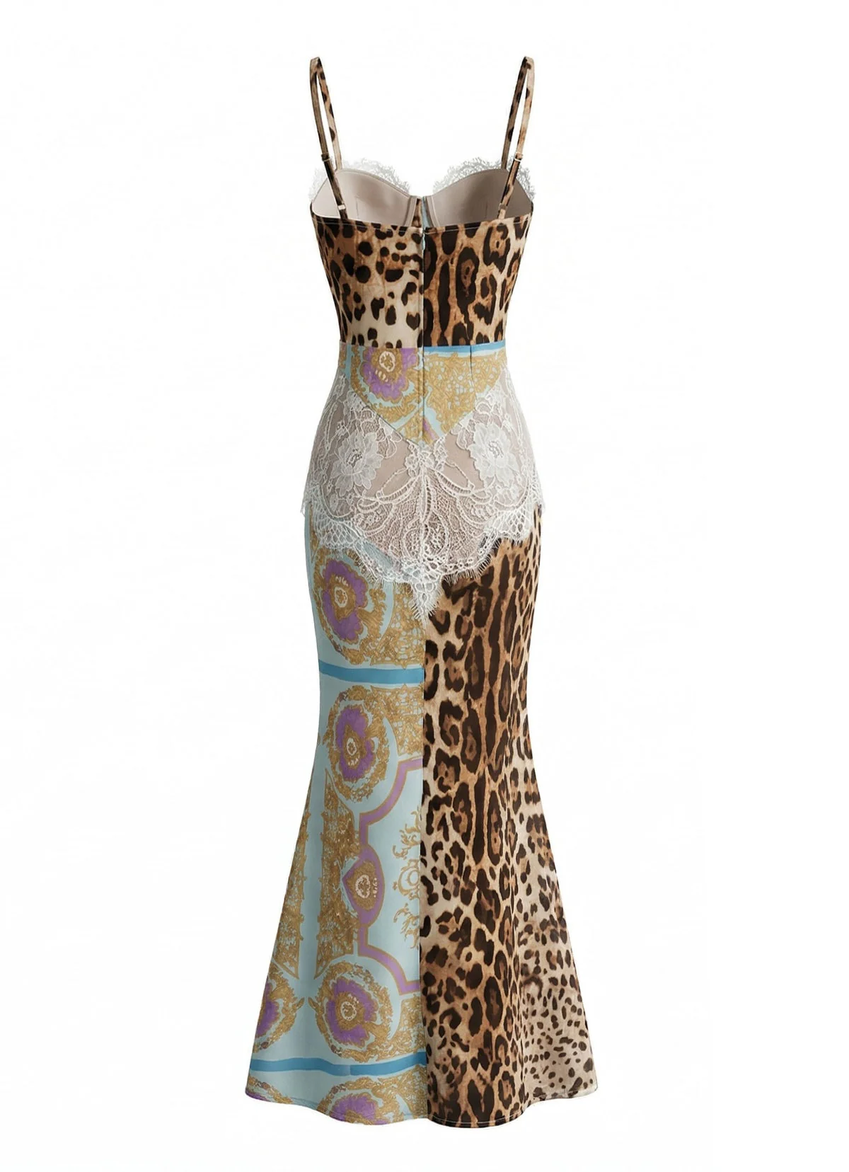 30er Kleid mit Leoparden-Print und Spitze - Image 4