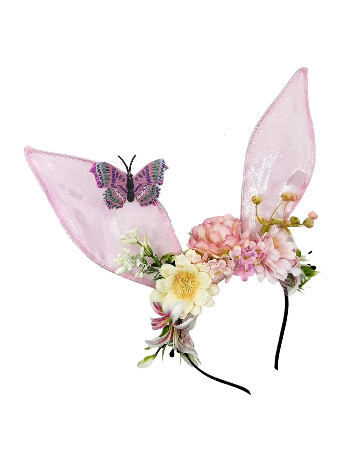 3D Blumen Schmetterling Netz Hase Haarband - Image 2