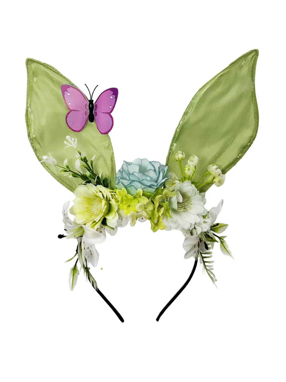 3D Blumen Schmetterling Netz Hase Haarband - Image 4