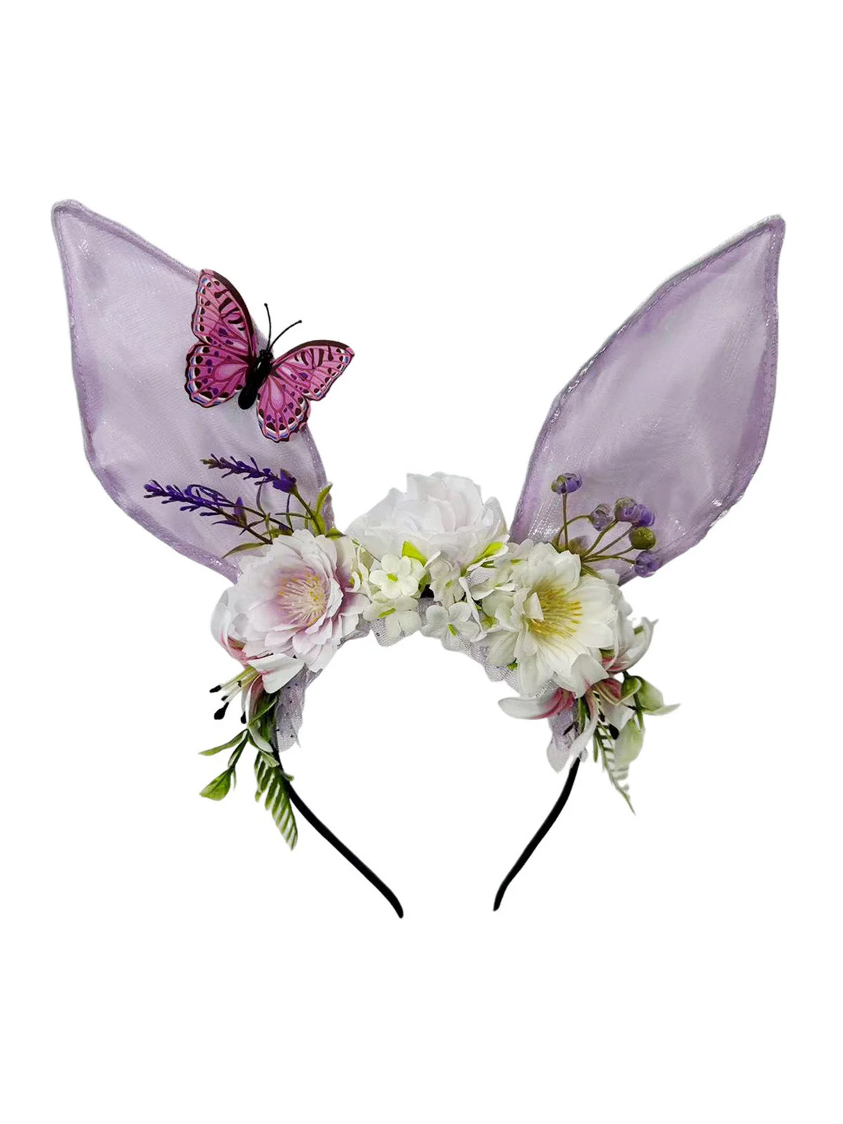 3D Blumen Schmetterling Netz Hase Haarband - Image 6