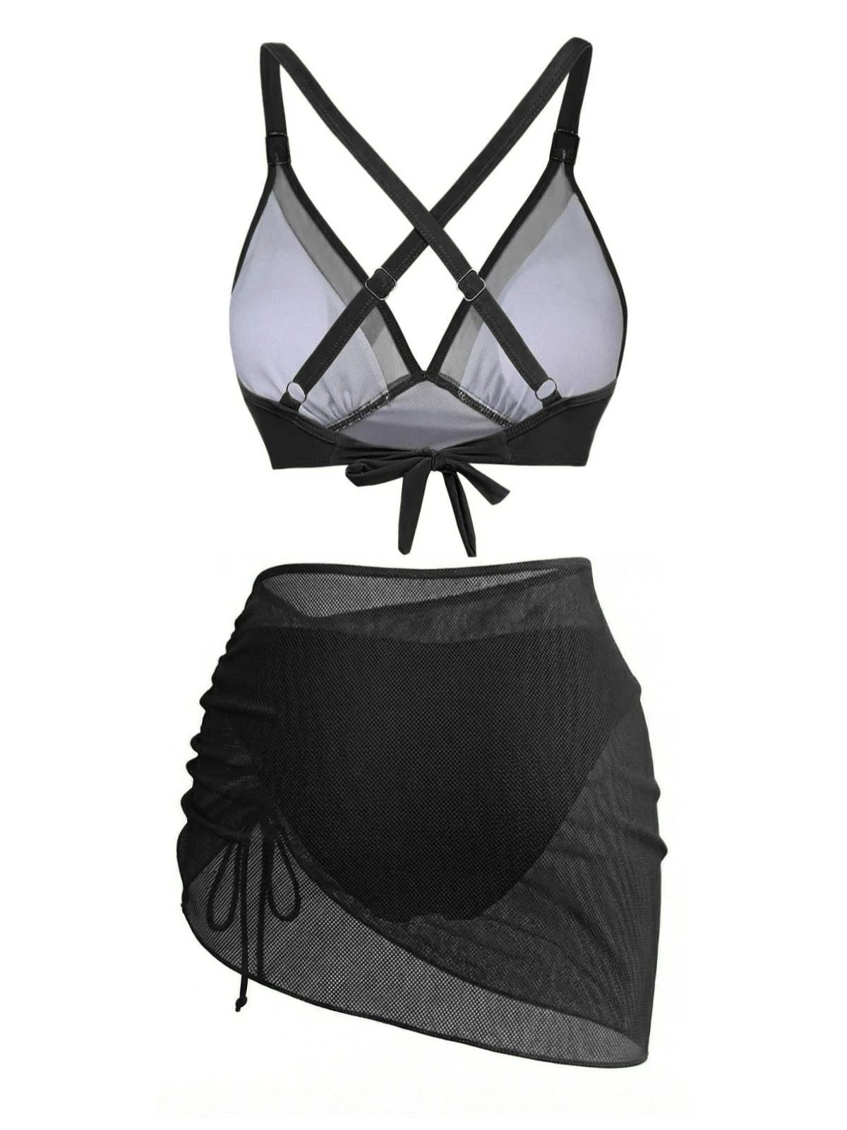 3PCS 1950er Uni Metall Knopf Bikini Set - Image 7