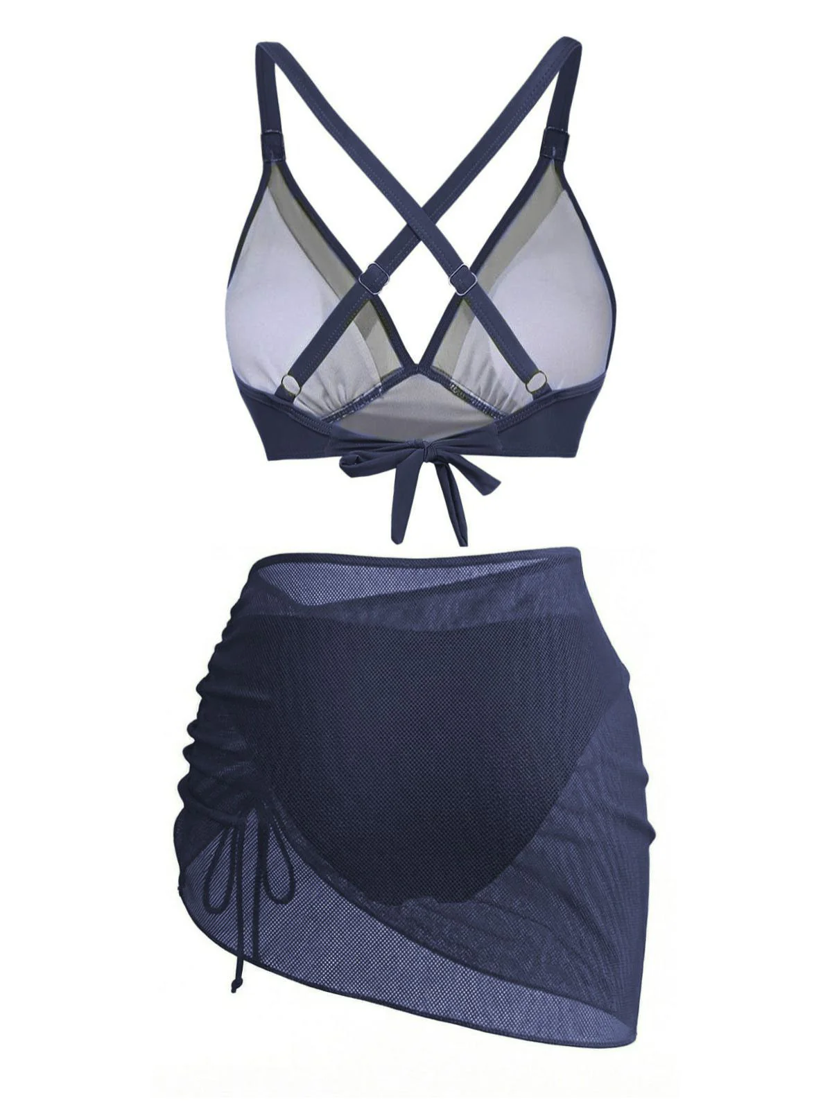 3PCS 1950er Uni Metall Knopf Bikini Set - Image 9