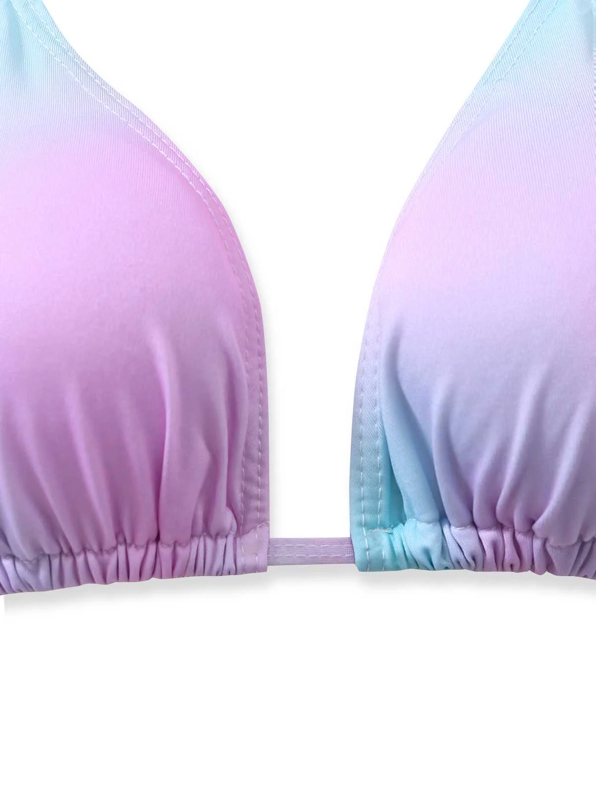 3PCS Y2K Halter Ombre Bikini Set & Cover-Up - Image 4