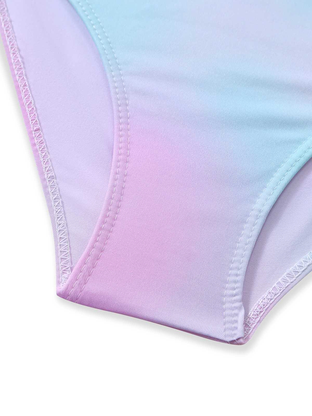 3PCS Y2K Halter Ombre Bikini Set & Cover-Up - Image 7
