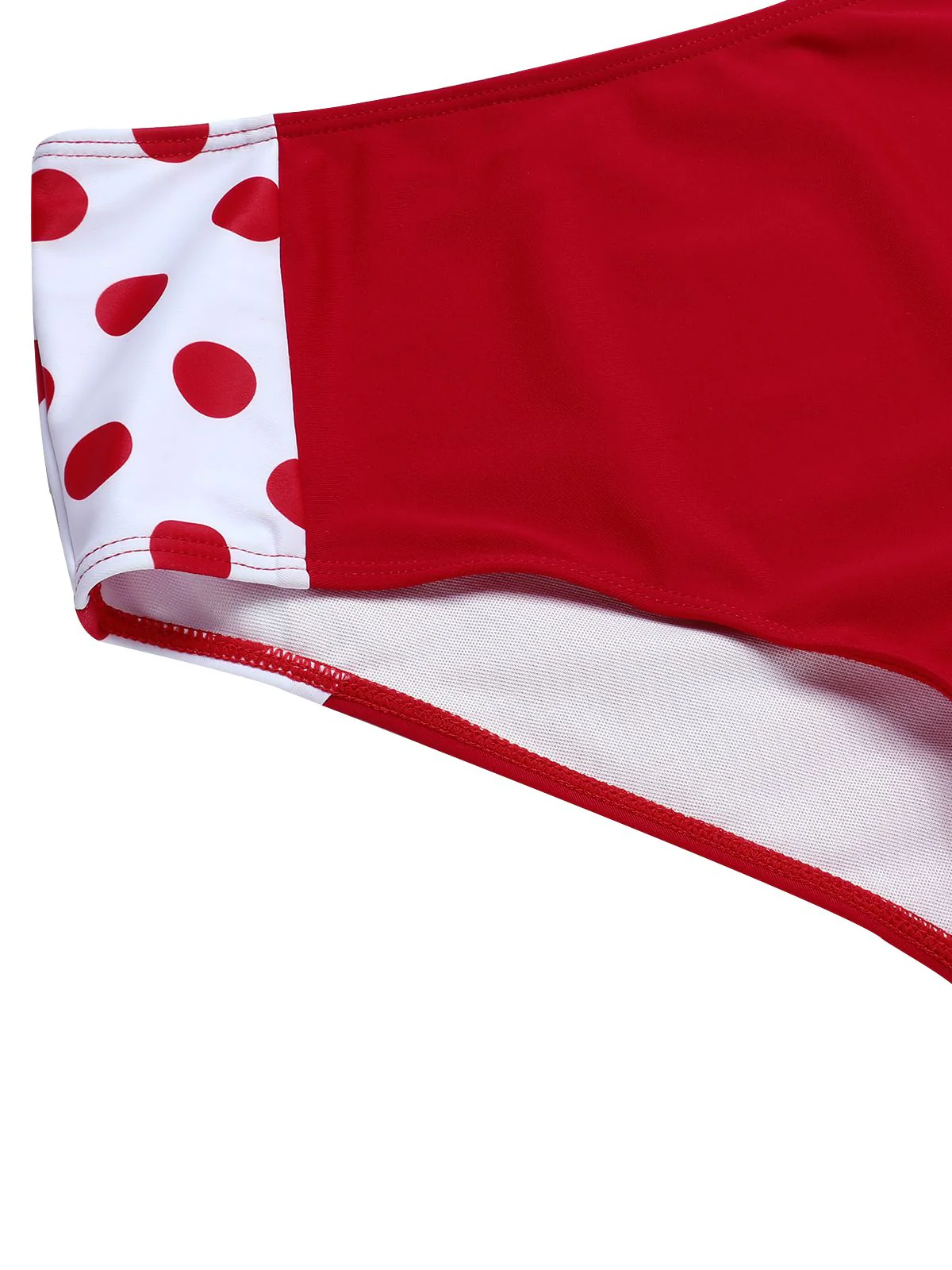 3Stk. Rotes Tupfen Faltenbadeanzug - Image 10