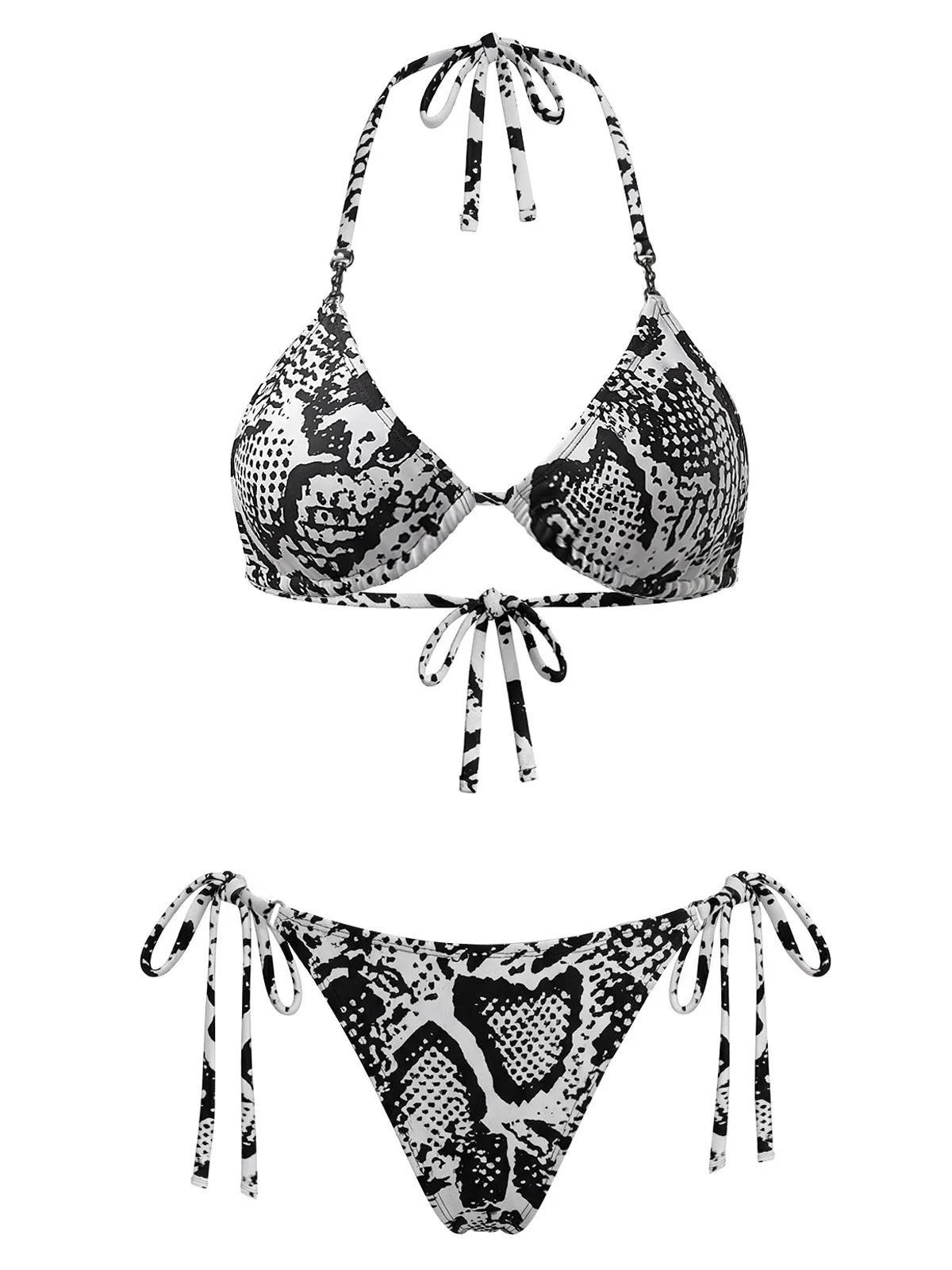 [Vorverkauf] 40er Badeanzug & Cover-Up mit Schlangen-Print und Twist - Image 5