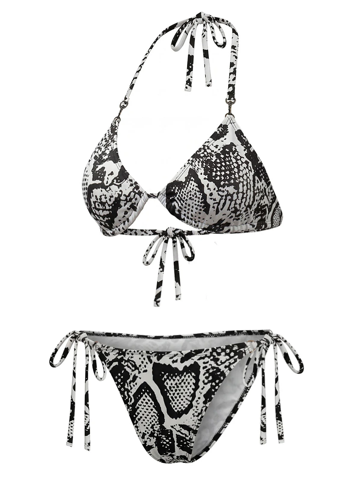 [Vorverkauf] 40er Badeanzug & Cover-Up mit Schlangen-Print und Twist - Image 7