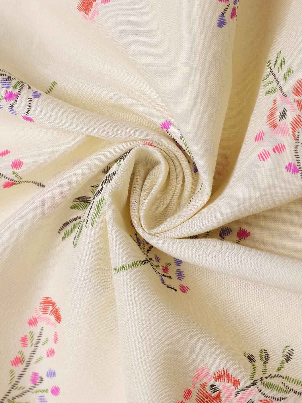 Blau 1940er Baumwolle Puffärmel Revers Blumen Kleid - Image 13