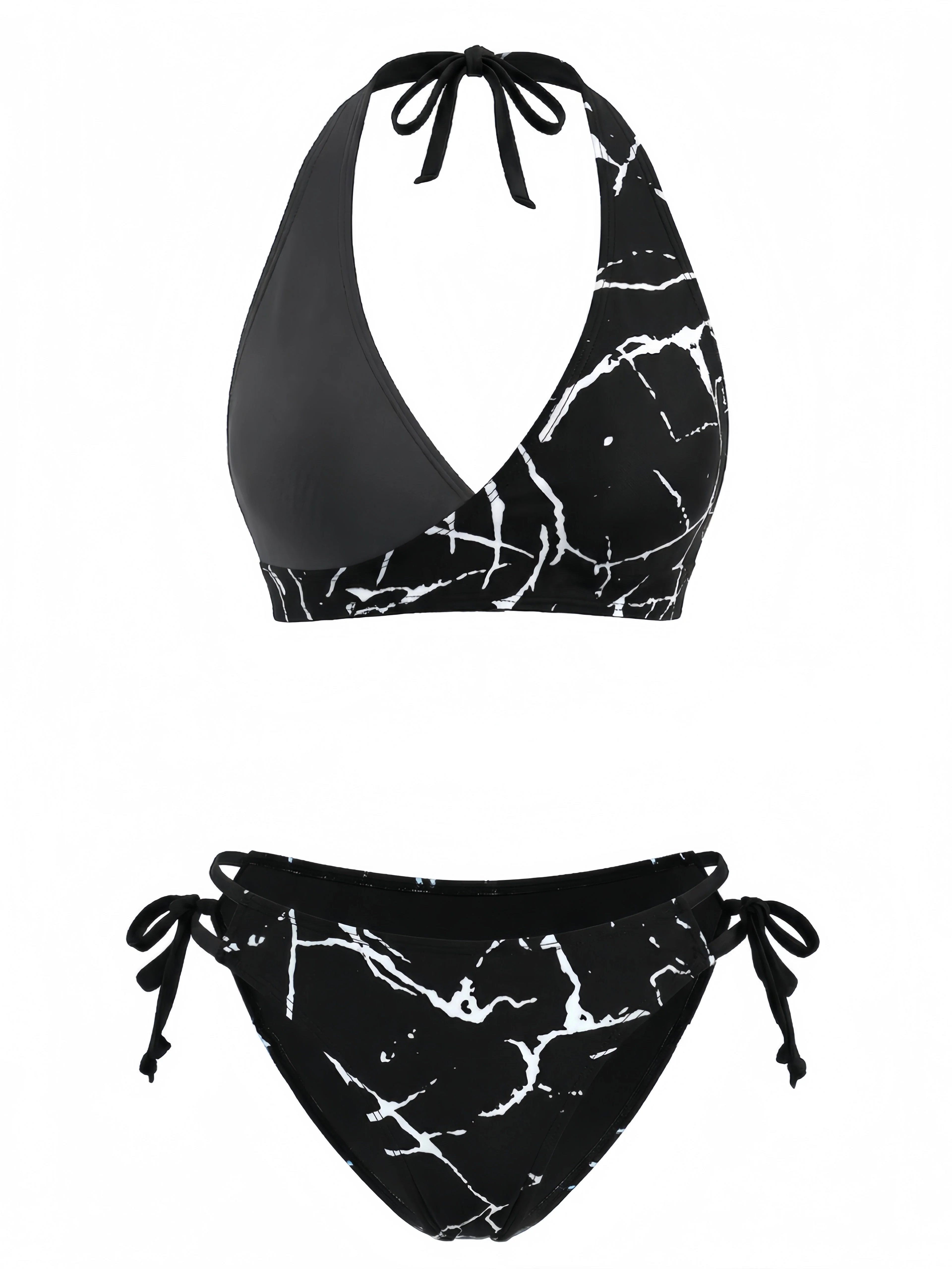 40er Bikini-Set mit Neckholder und Blumen-Print - Image 10