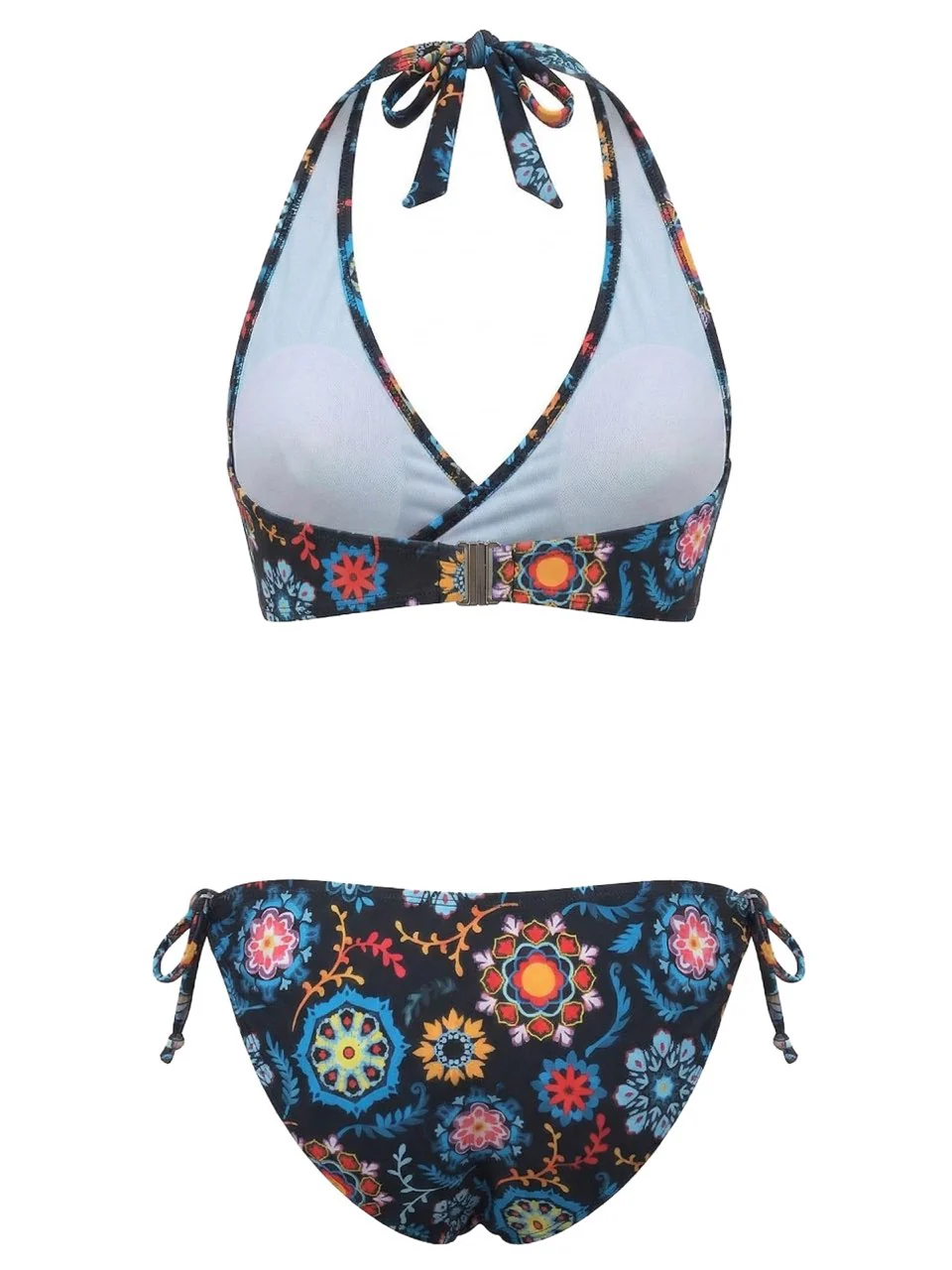 40er Bikini-Set mit Neckholder und Blumen-Print - Image 5
