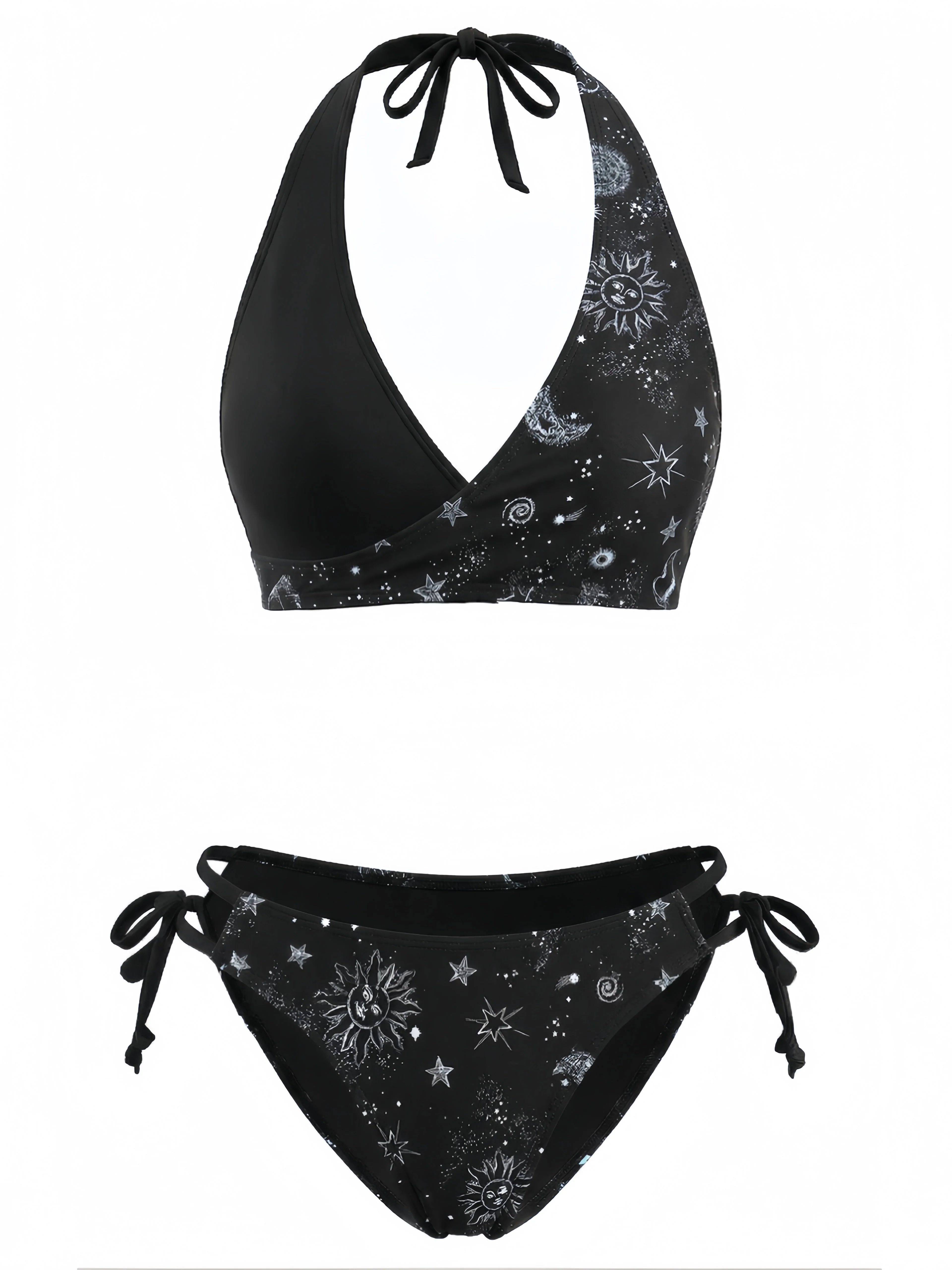40er Bikini-Set mit Neckholder und Blumen-Print - Image 8