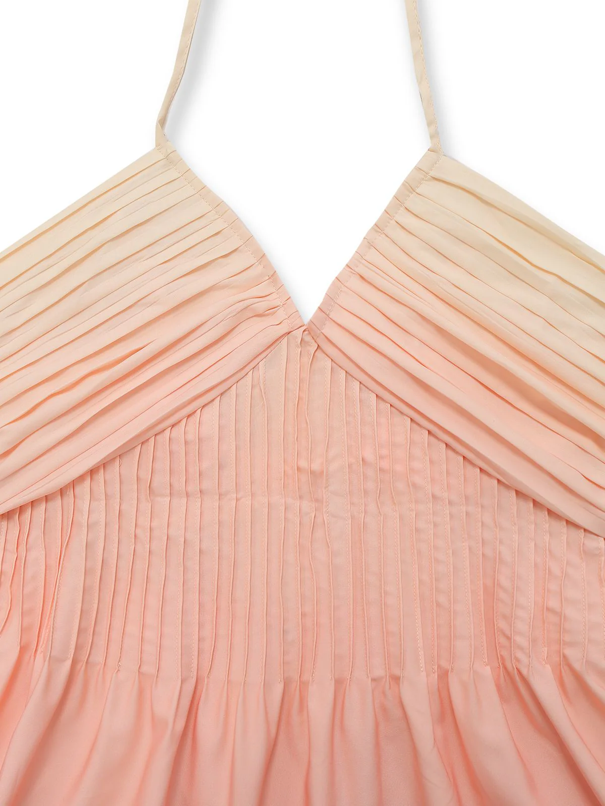 40er Kleid mit Ombre, Neckholder und V-Ausschnitt in Mehrfarbig - Image 3