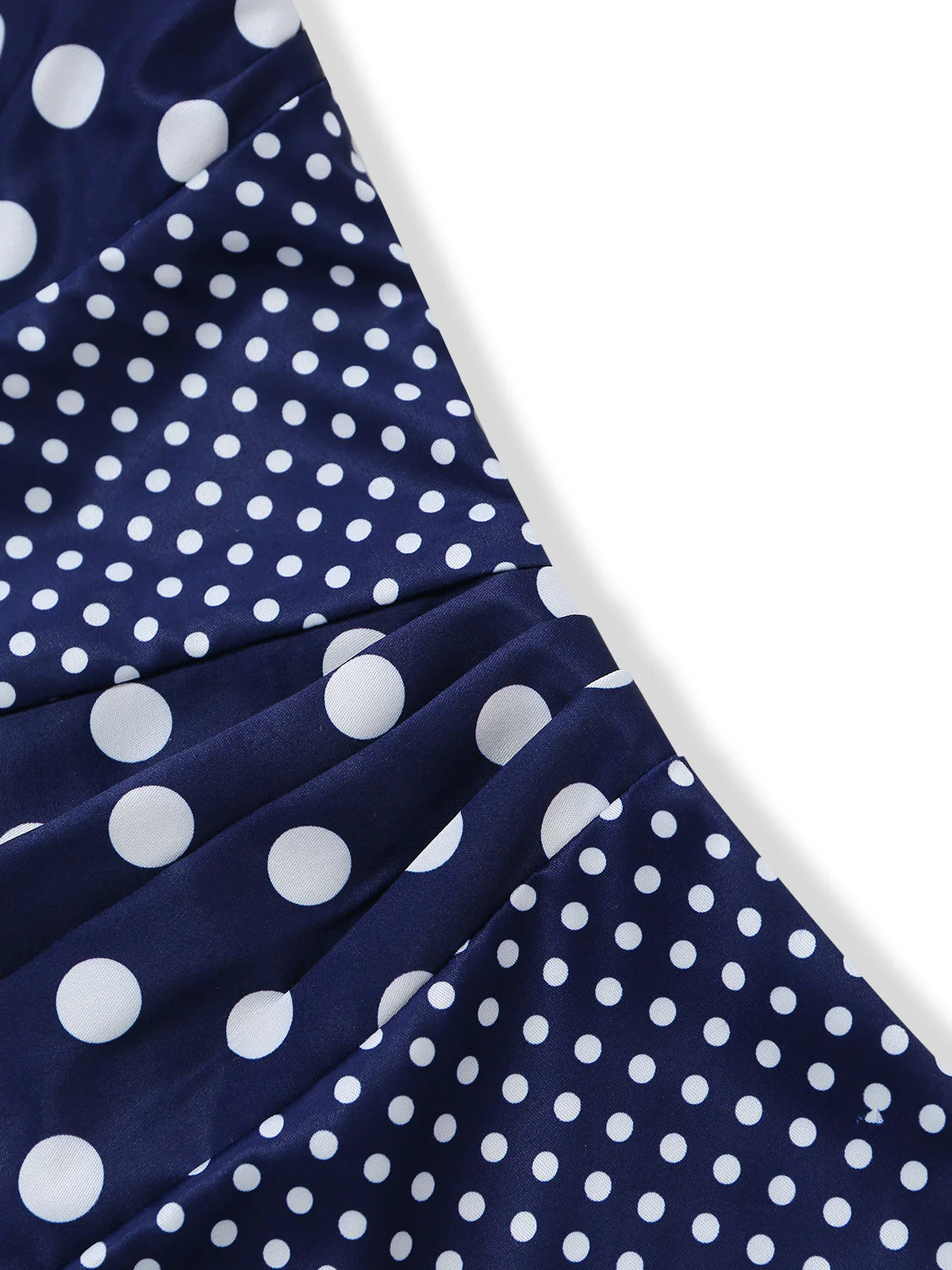 [Vorverkauf] 40er Plisséekleid mit Polka-Dots und asymmetrischem Saum - Image 5