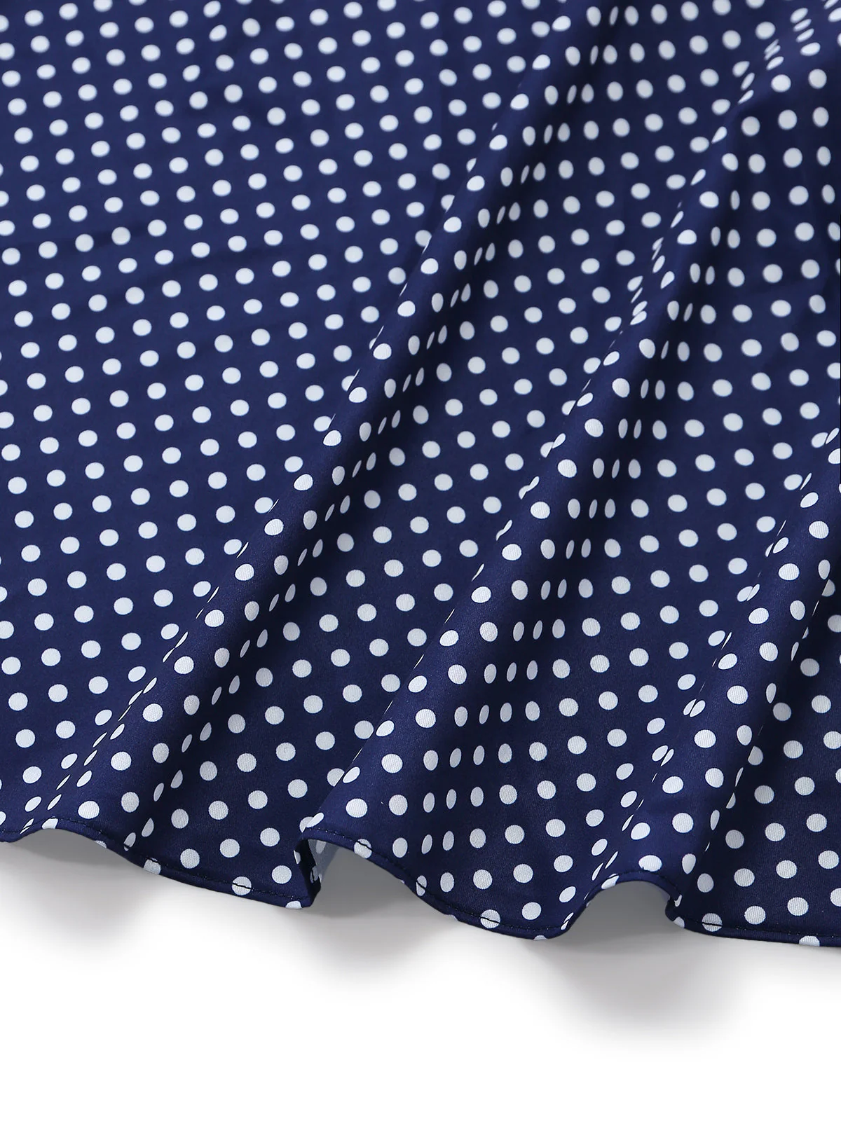 [Vorverkauf] 40er Plisséekleid mit Polka-Dots und asymmetrischem Saum - Image 7