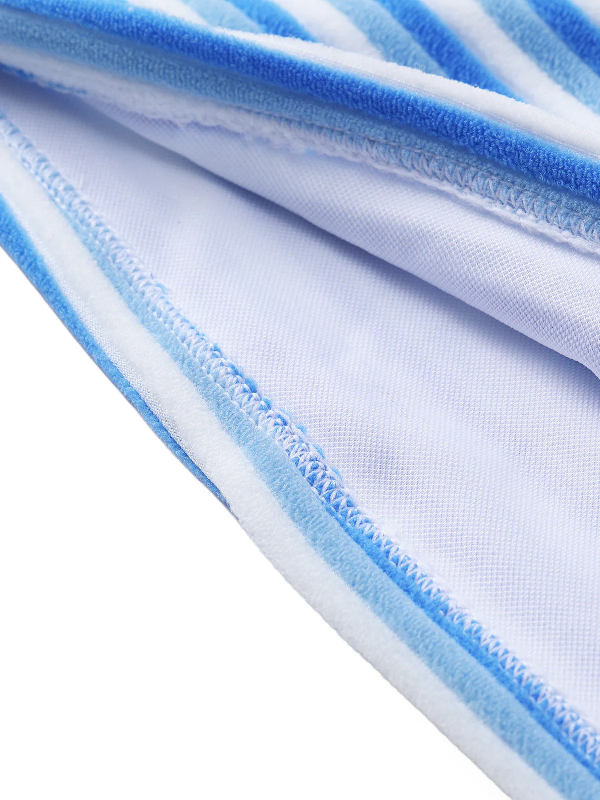 40er Tankini-Set mit Streifen und Seiten-Bindegürtel in Blau & Weiß - Image 6