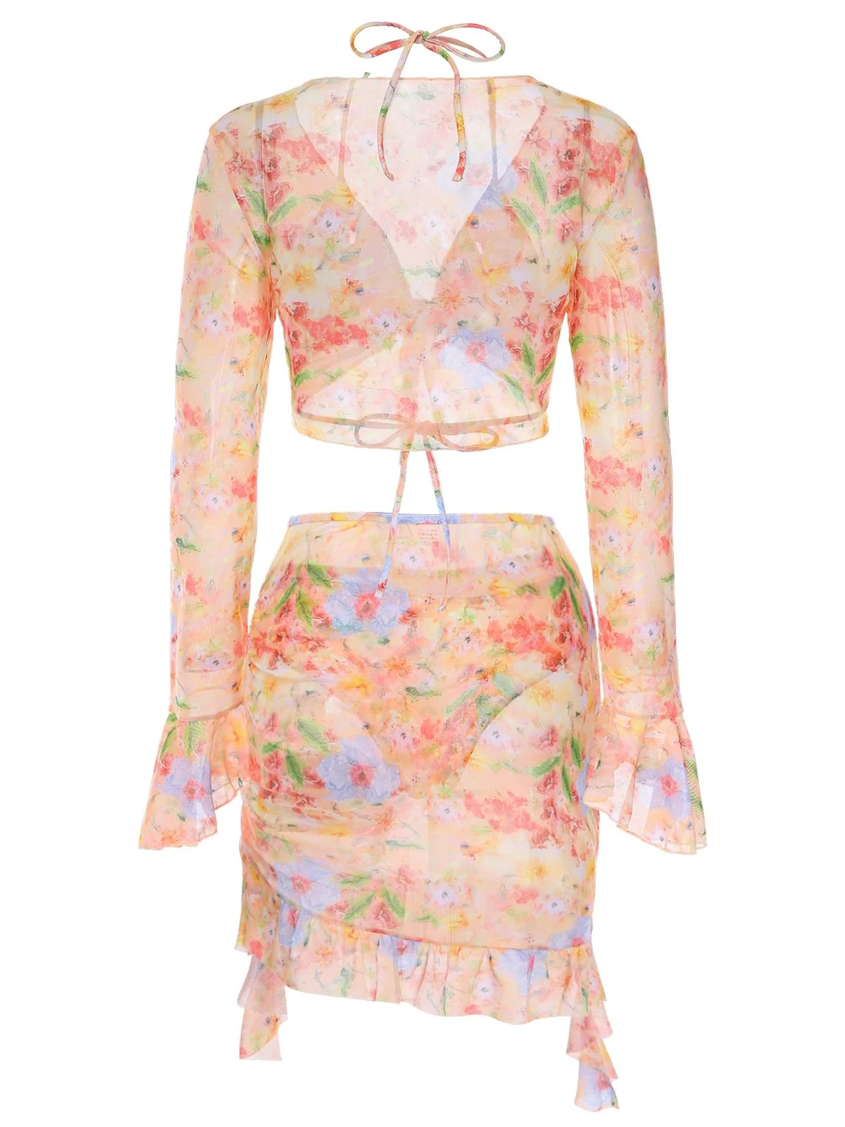 4PCS 1950er Blumen Badeanzug Kleid Set - Image 2