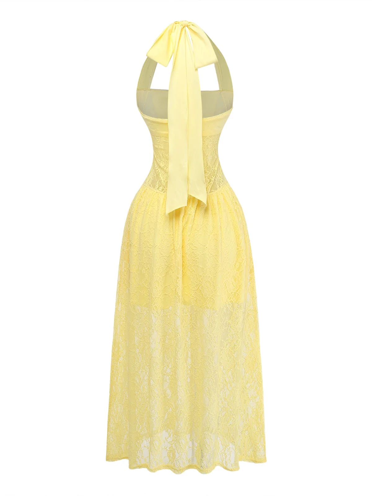 50er Kleid mit Neckholder, Spitze und rückenfrei - Image 3