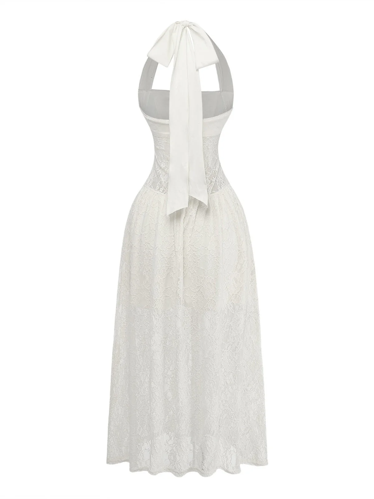 50er Kleid mit Neckholder, Spitze und rückenfrei - Image 9