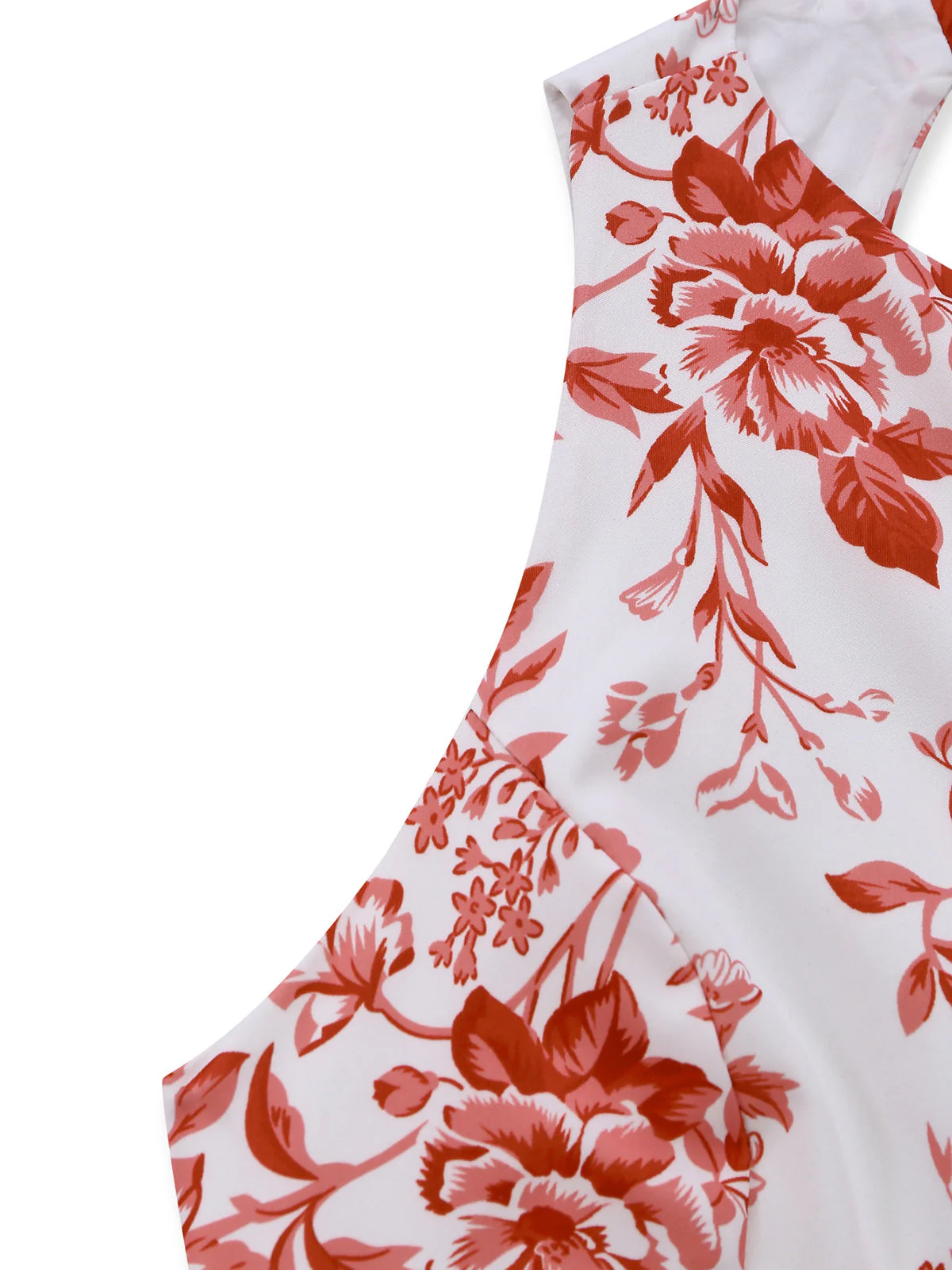 60er Swingkleid mit Neckholder, Blumen-Print und rückenfreiem Design - Image 7