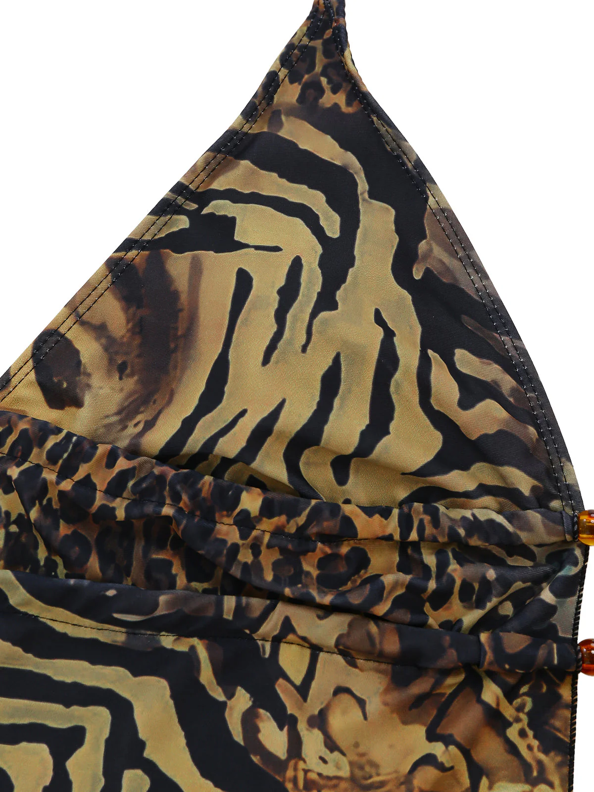 60er Tankini-Set mit Neckholder, Leoparden-Print und Rüschen - Image 3